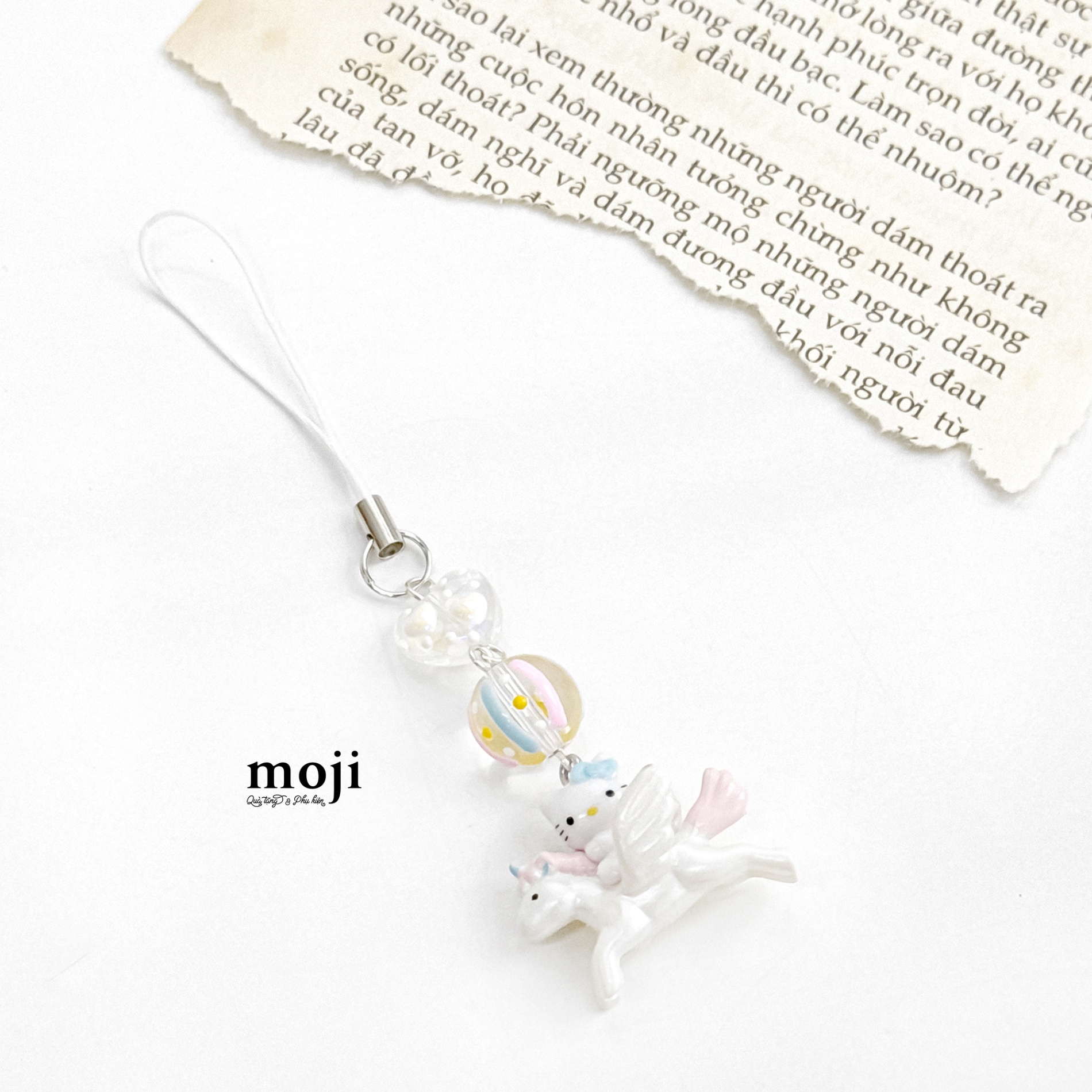 Móc đeo điện thoại Sanrio family Hello Kitty cưỡi Unicorn