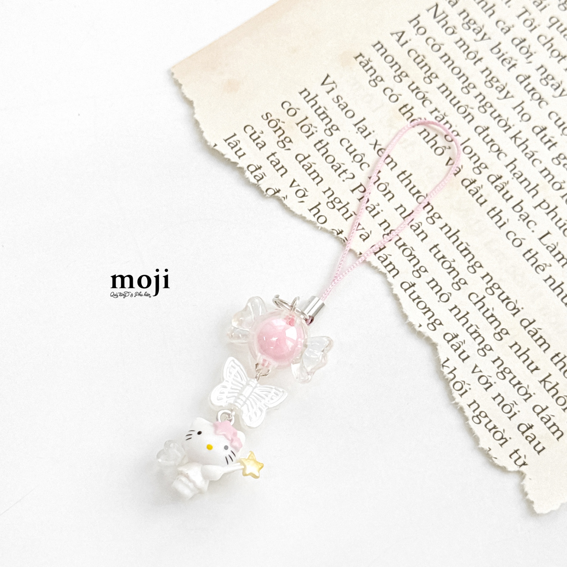Móc đeo điện thoại Sanrio family Hello Kitty angel butterfly candy