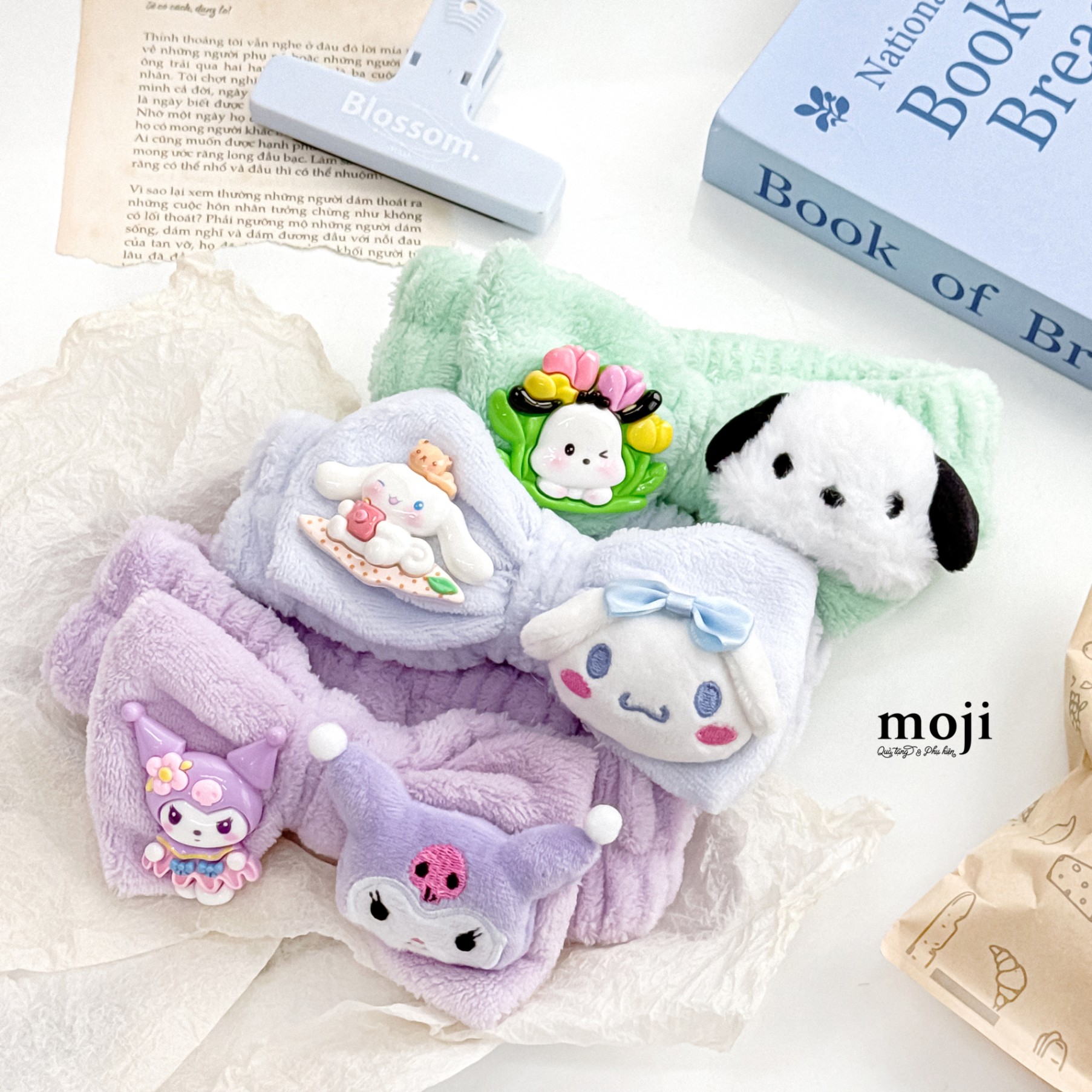 Băng đô make up Sanrio family big face bow nơ flower máy ảnh