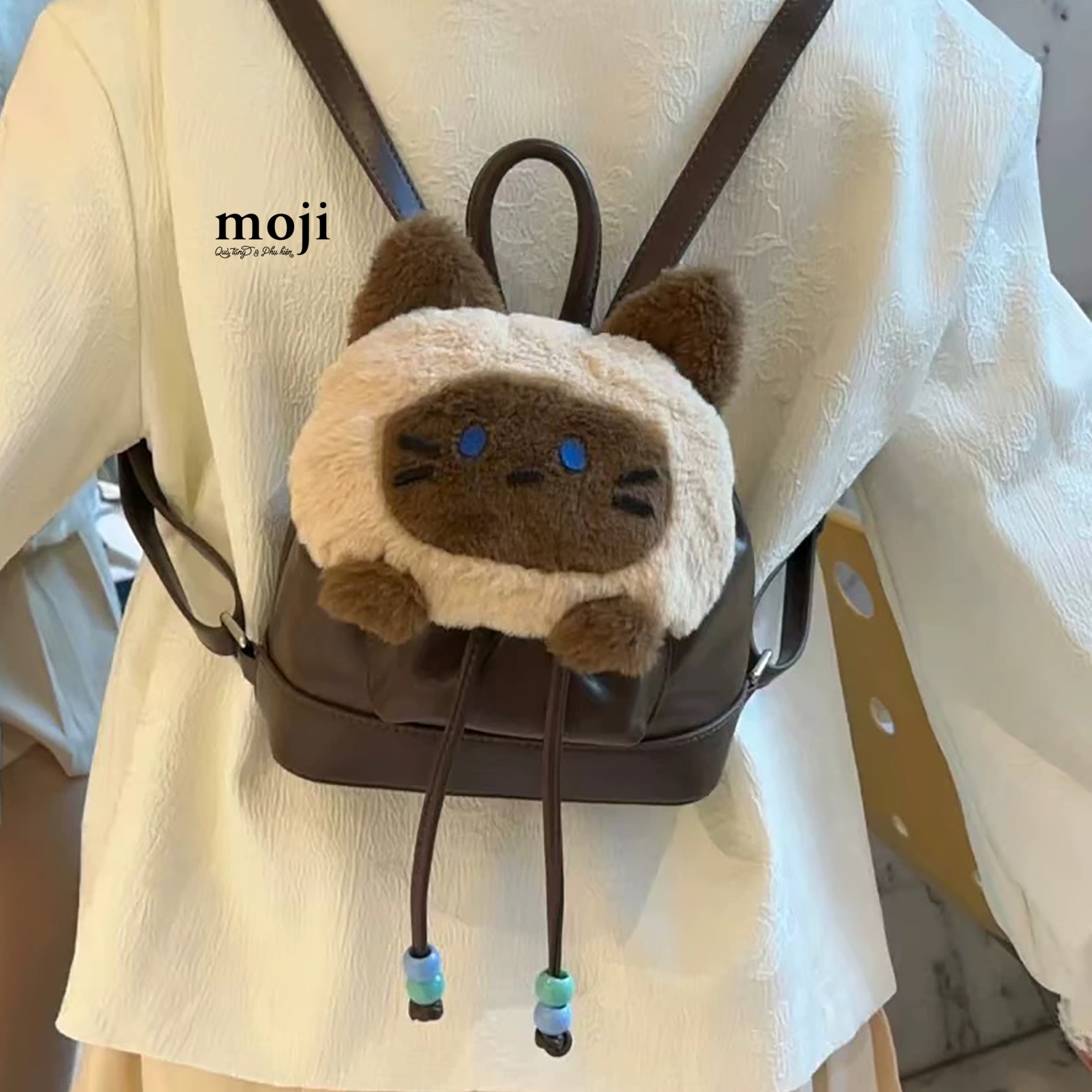 Balo da Cute cat cục bông 9x20x20