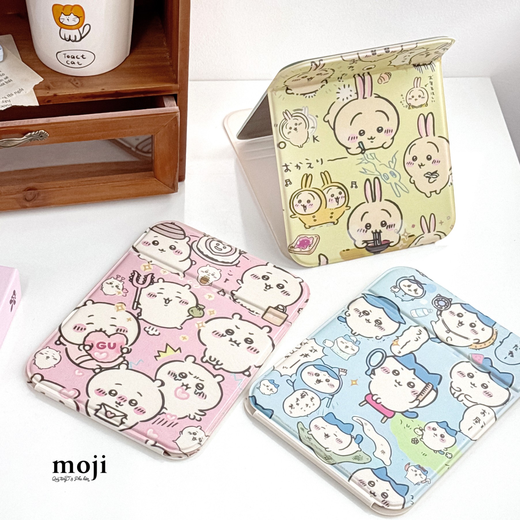 Gương gập để bàn Chiikawa funny time 15x20