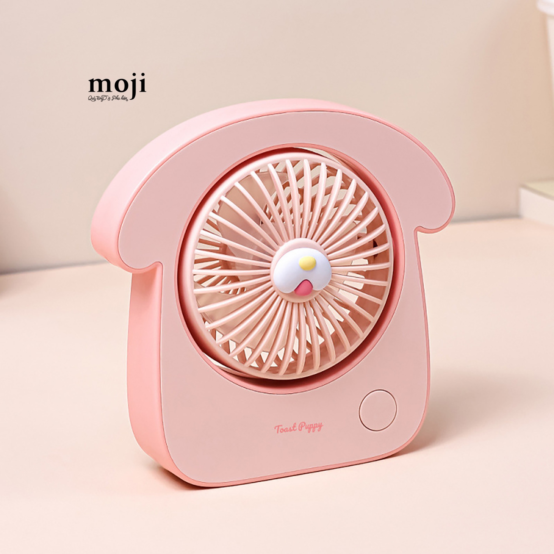 Quạt USB để bàn sạc tích điện Toast puppy