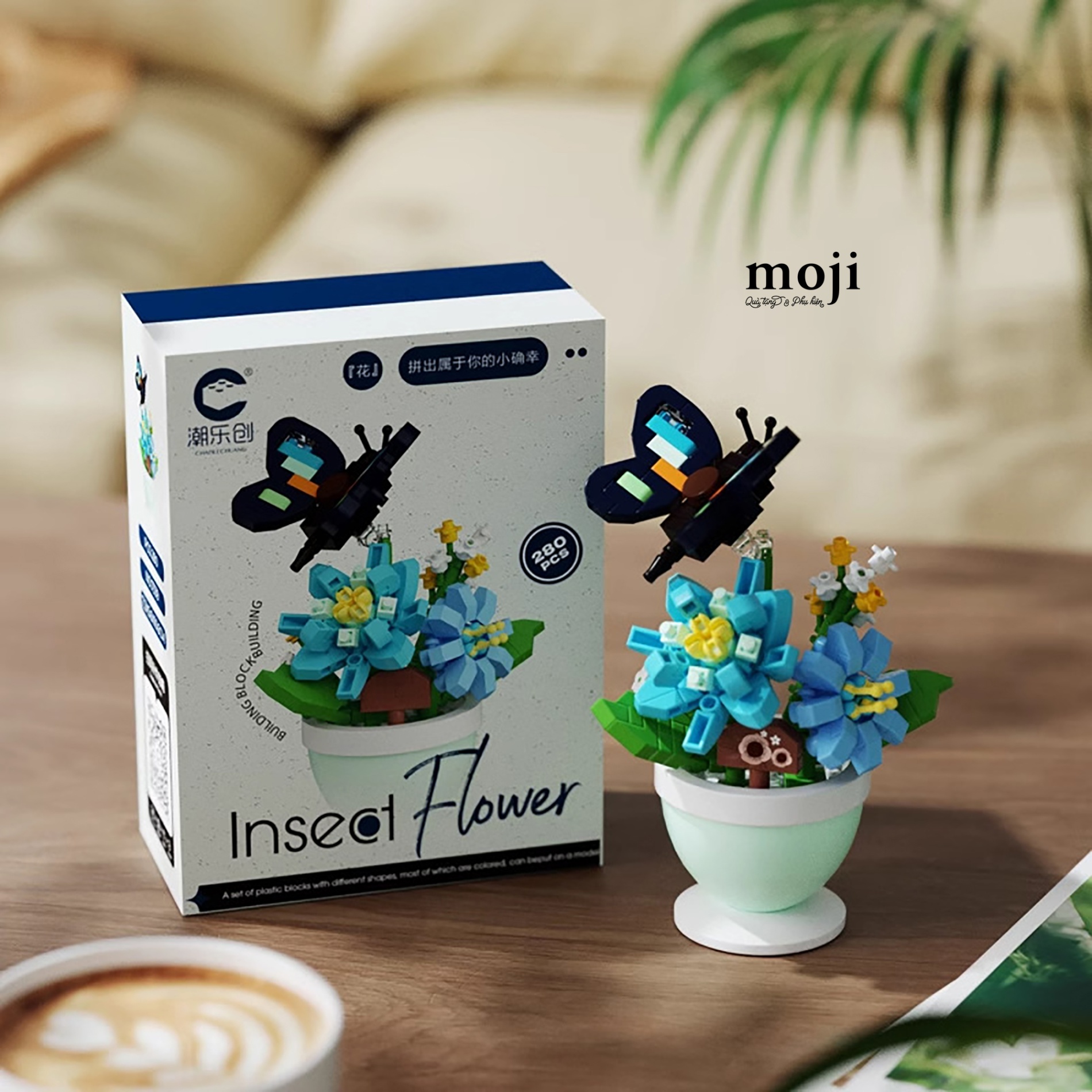 Đồ chơi xếp hình hoa Insect flower butterfly 6x7x11