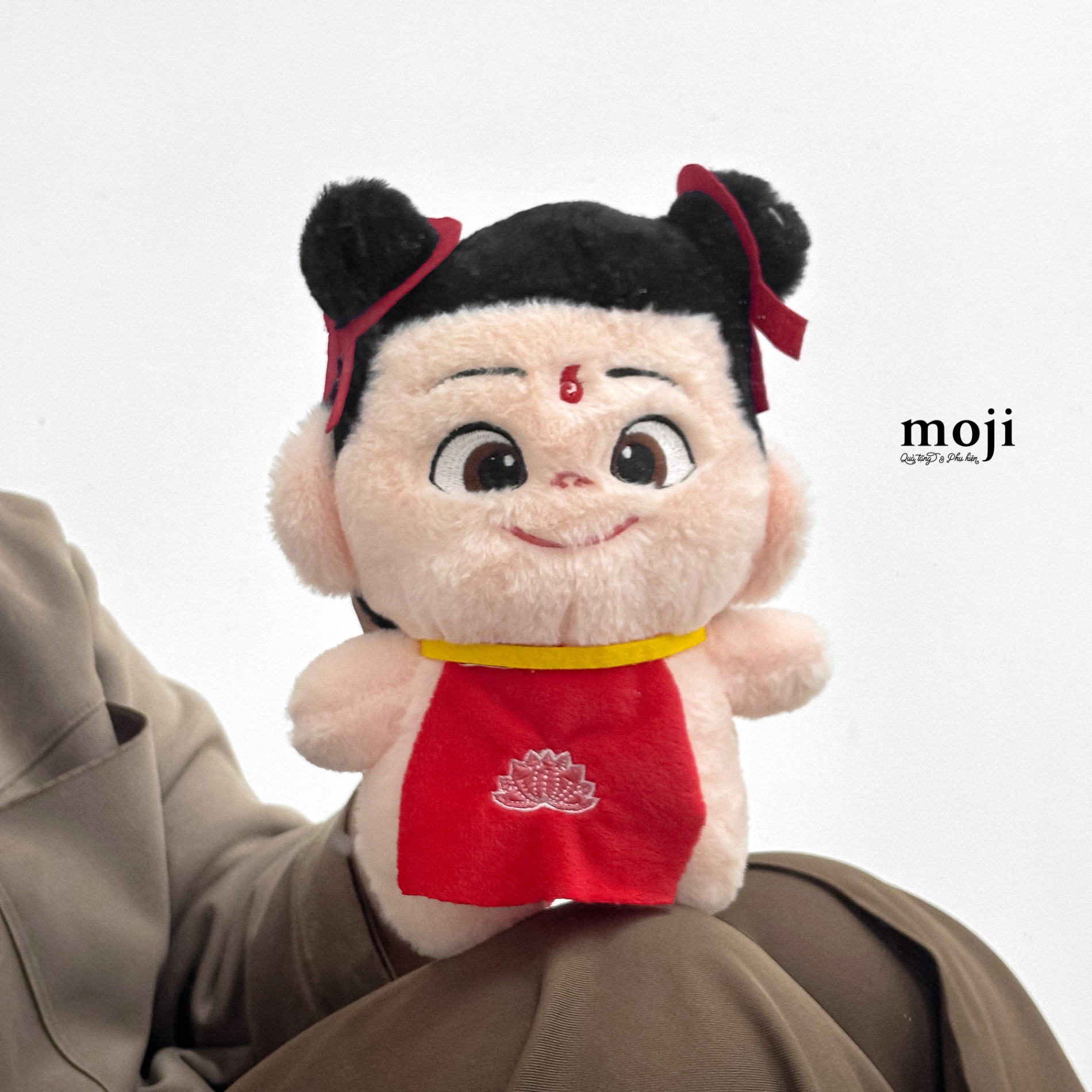 Gấu bông MS Na Tra happy face dấu ấn nhỏ 25cm