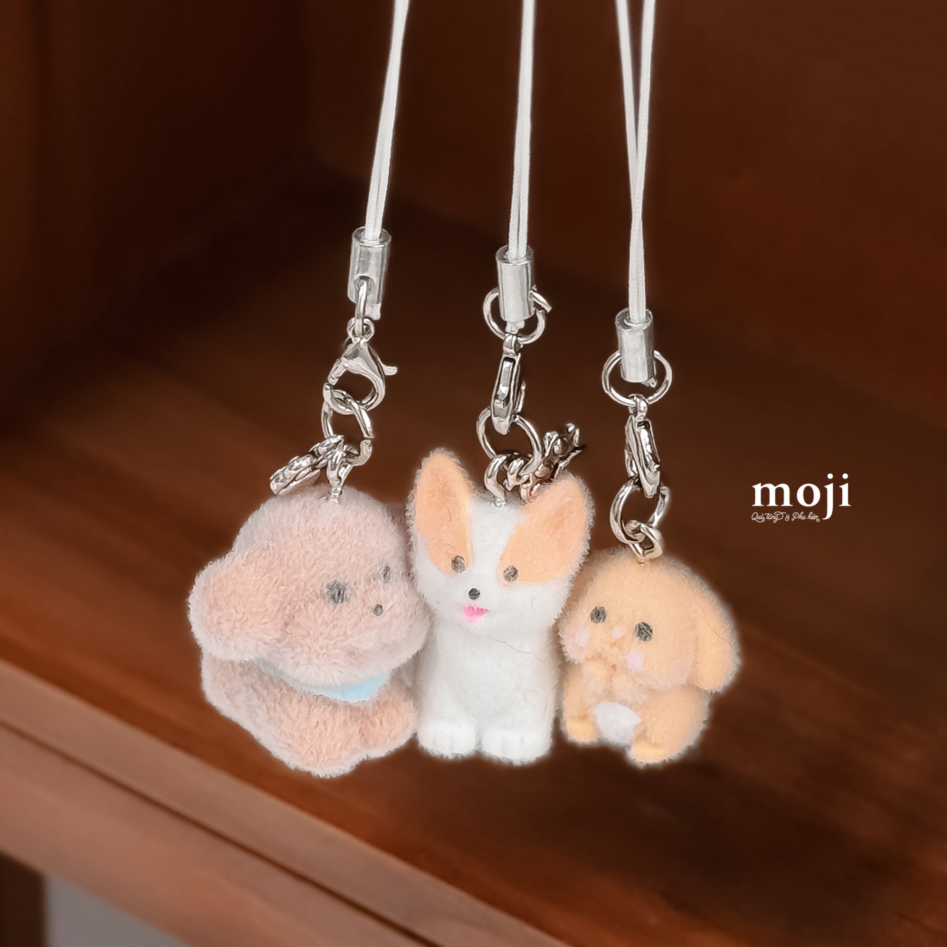 Móc đeo điện thoại Series of dog lông ngắn