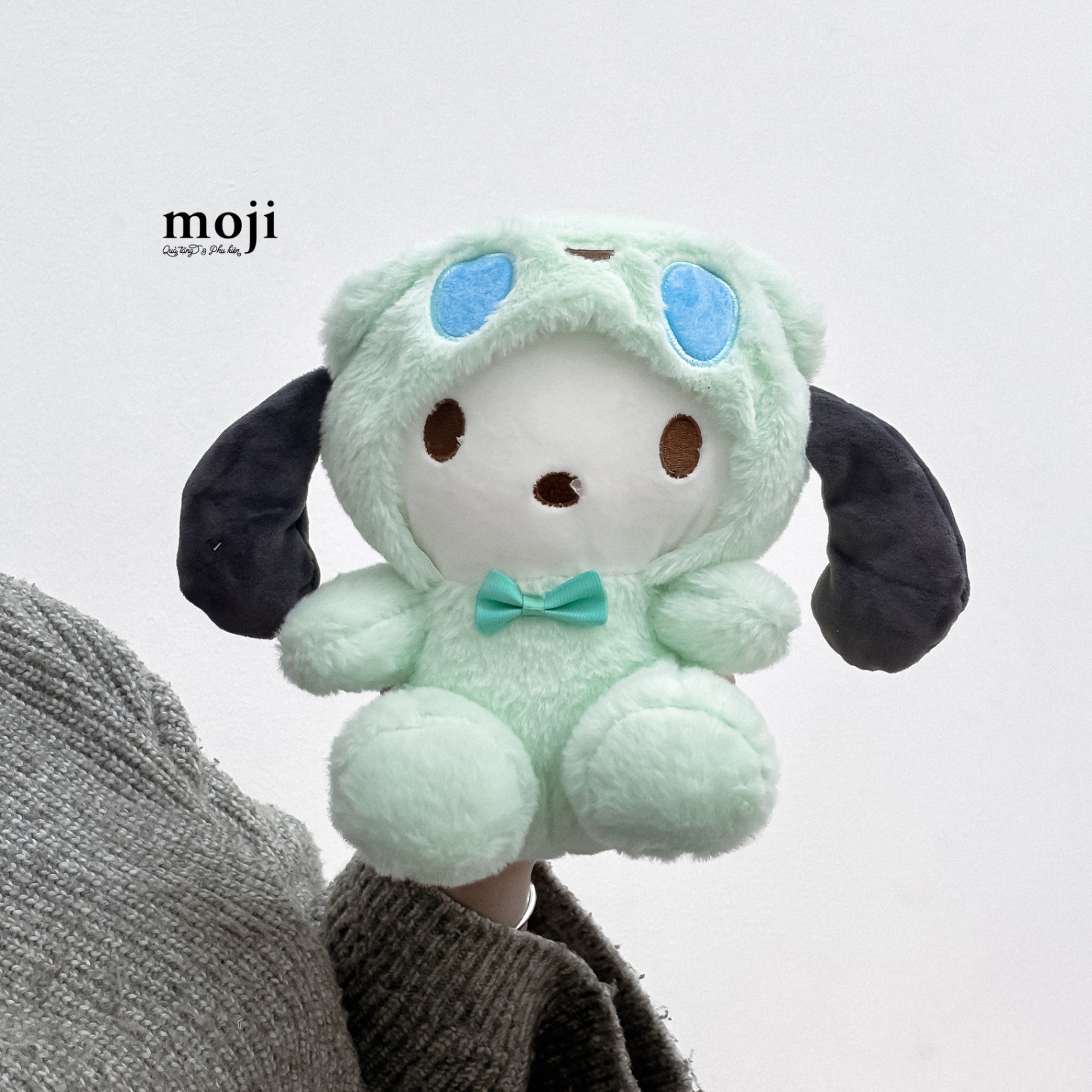 Gấu bông MS Sanrio family Cinnamoroll Pochacco cosplay animal bow nơ ngồi có tai 25cm