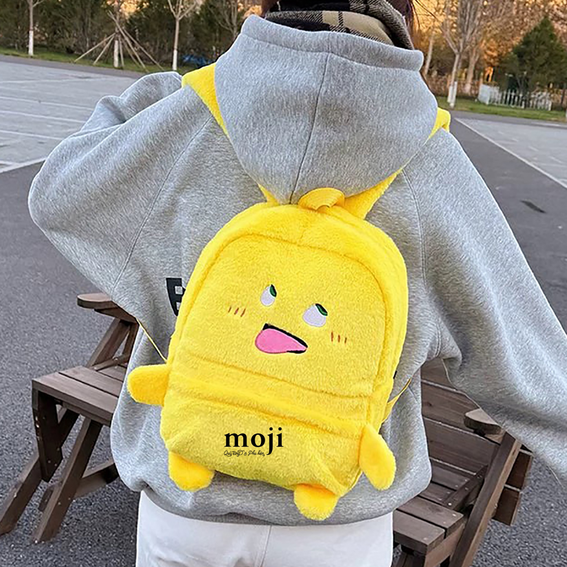 Balo vải lông xù Milk dragon rồng cute dragon biểu cảm 9x27x31