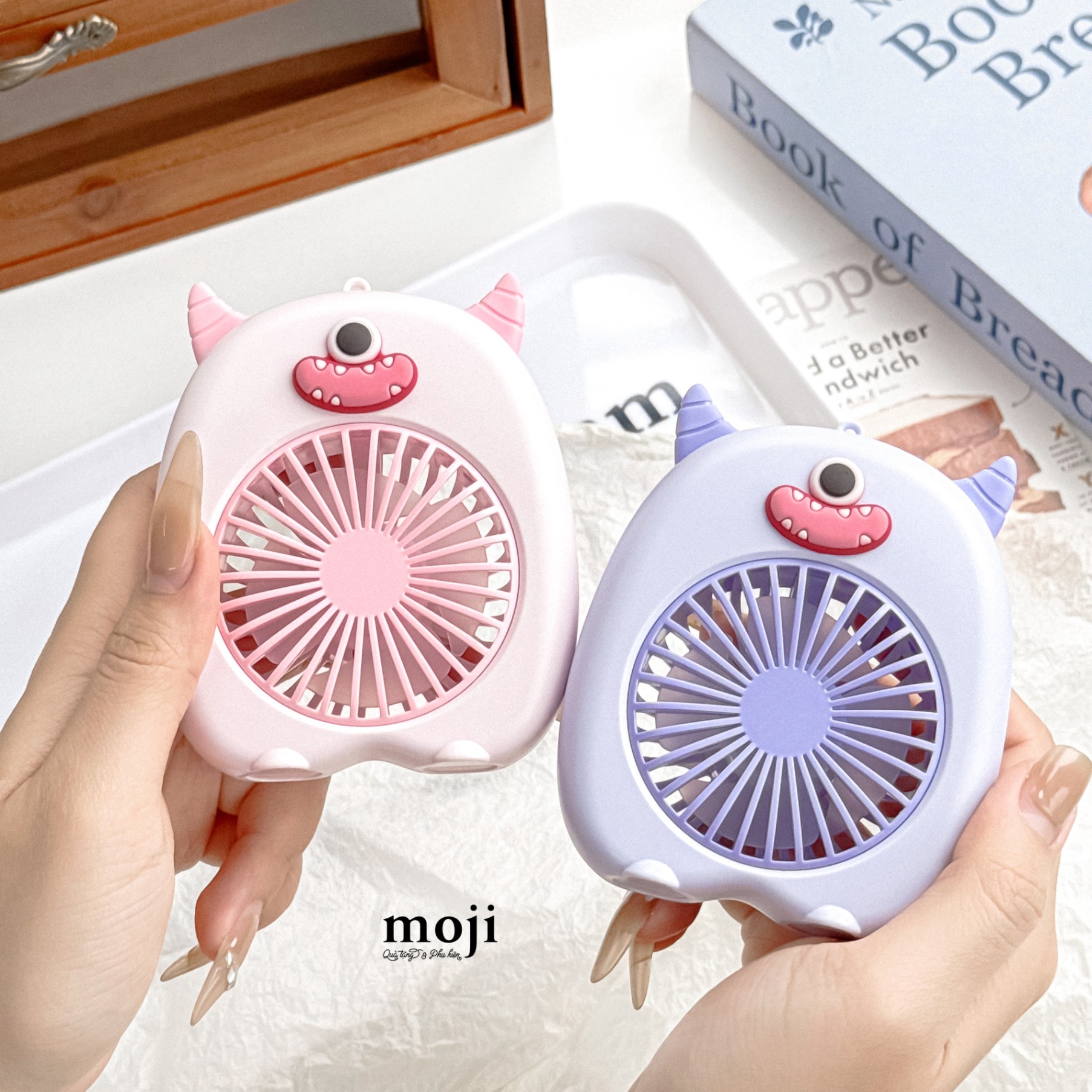 Quạt USB mini sạc tích điện Devil monster phối màu