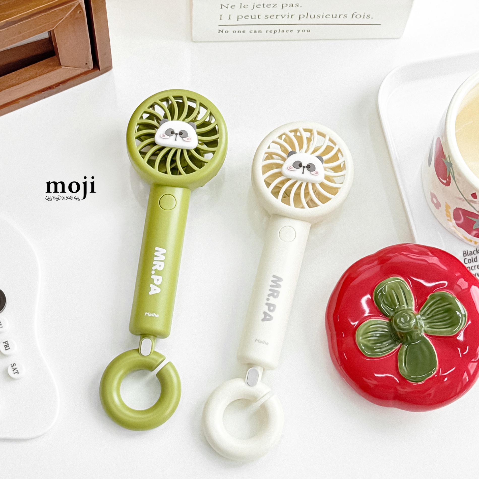 Quạt USB cầm tay sạc tích điện unoff Mr.PA face vòng tròn
