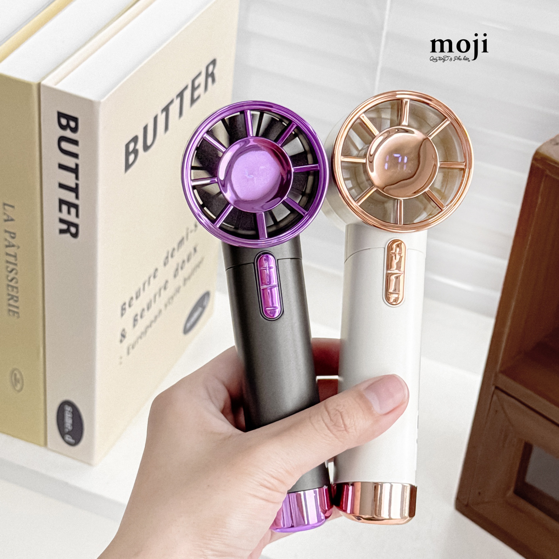 Quạt USB cầm tay sạc tích điện Circle basic phối màu