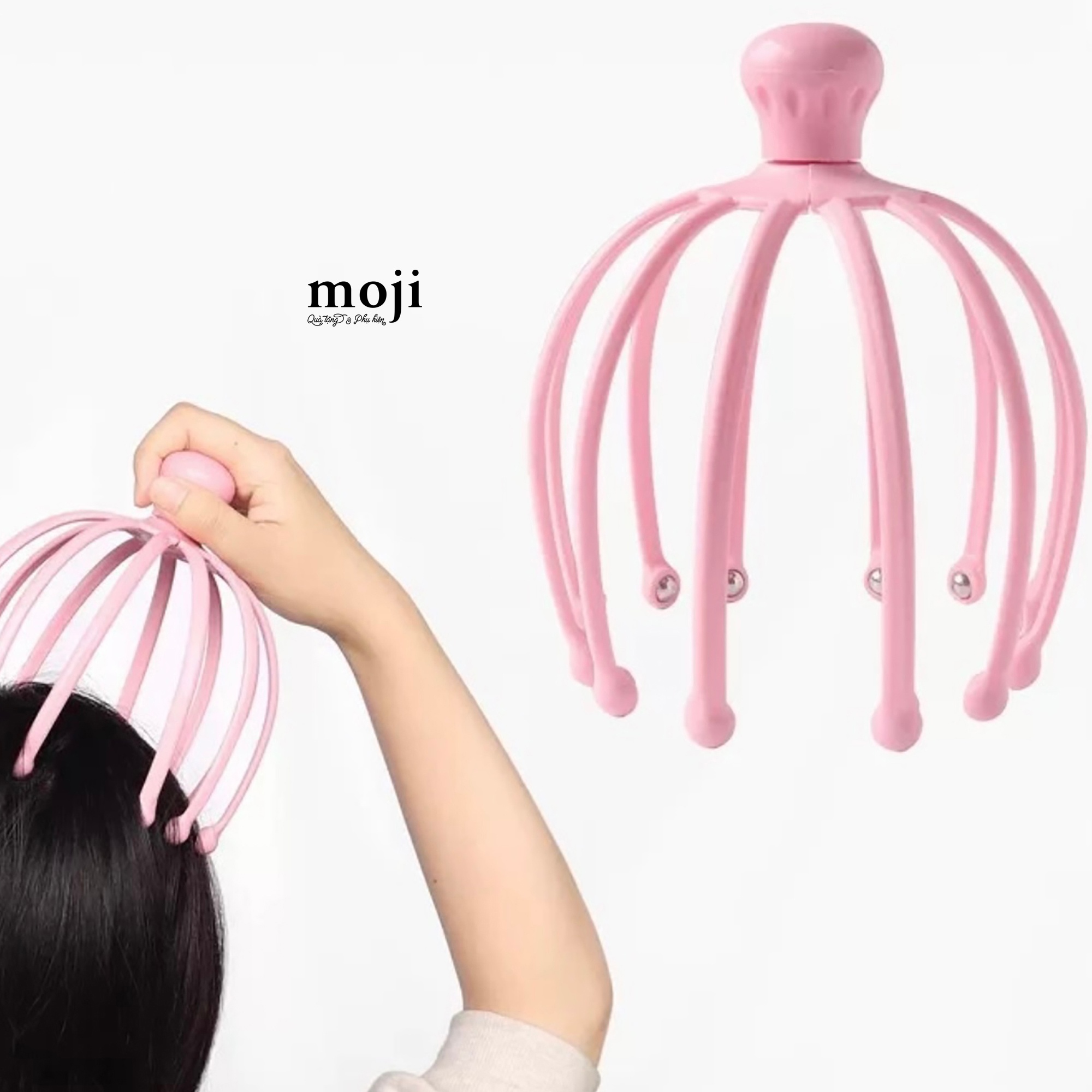 Dụng cụ mát xa đầu Pastel 2 tầng hạt đôi