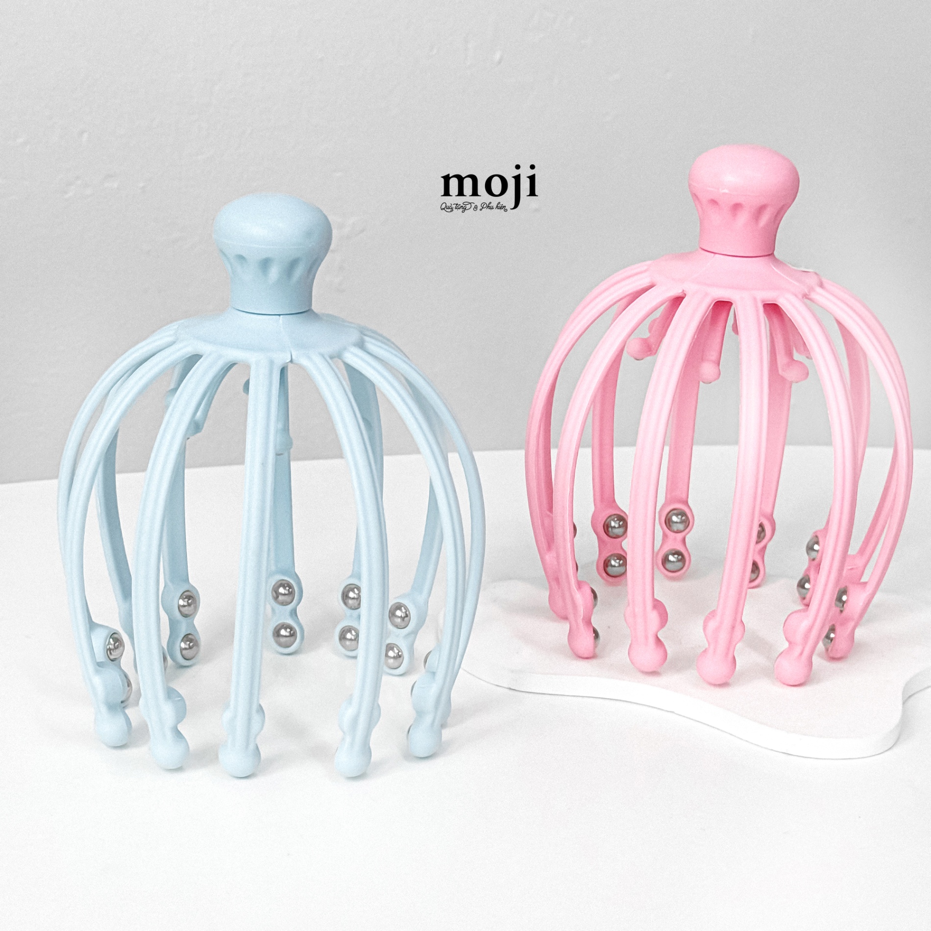 Dụng cụ mát xa đầu Pastel 2 tầng hạt đôi