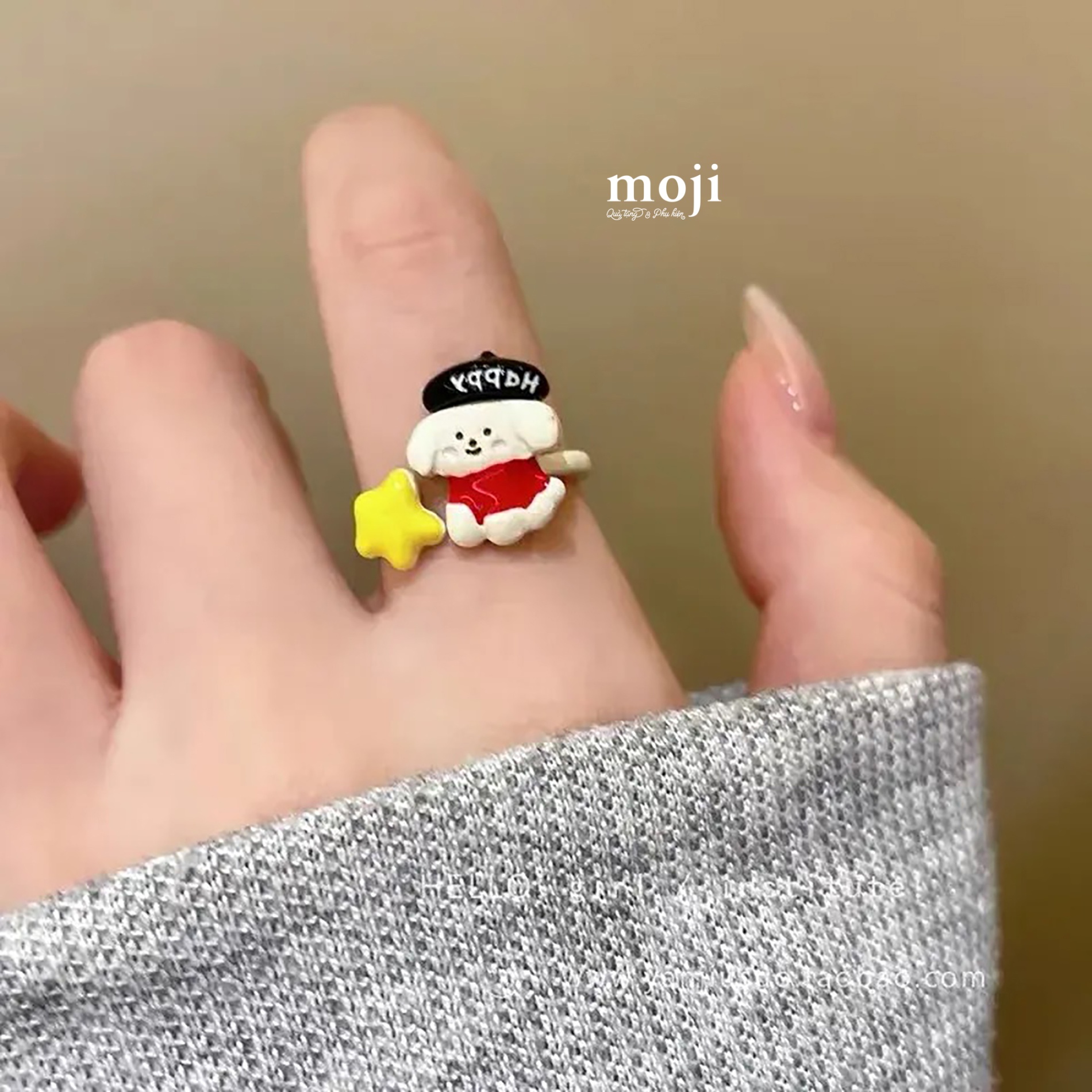 Nhẫn MJ Happy dog star ngôi sao