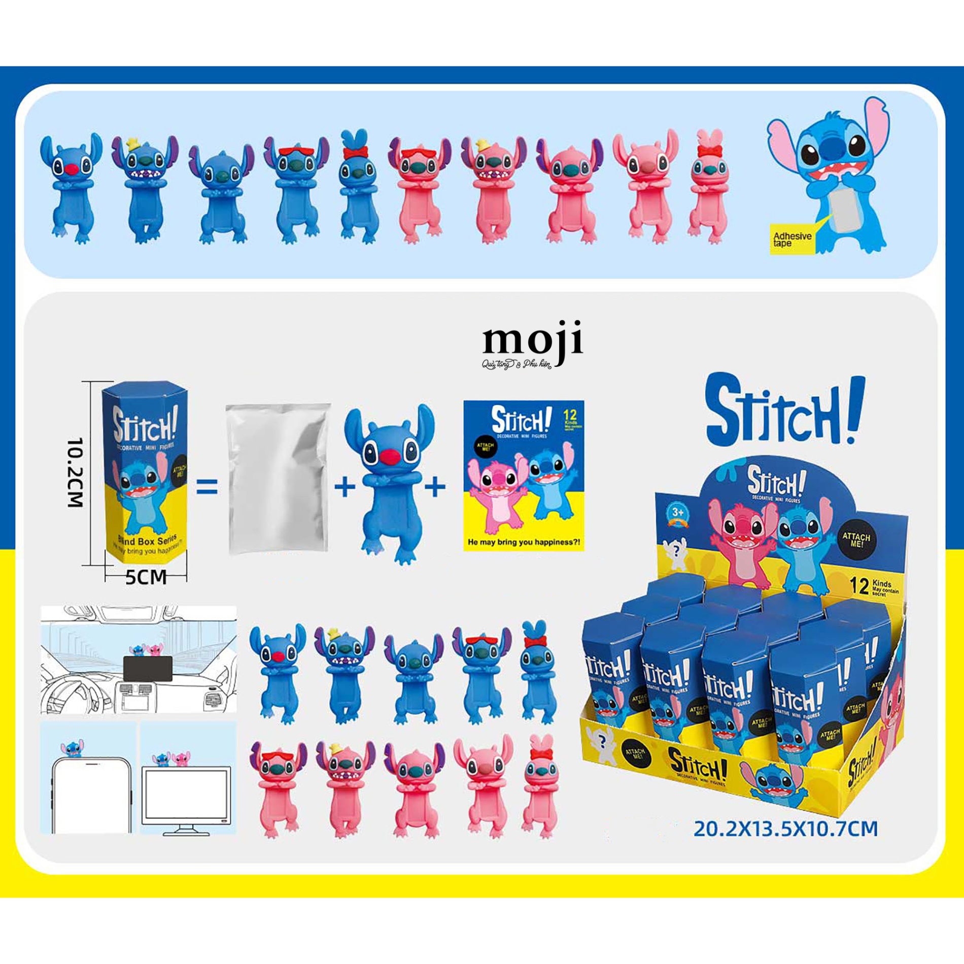 Blindbox Hippers unoff Stitch Angel biểu cảm