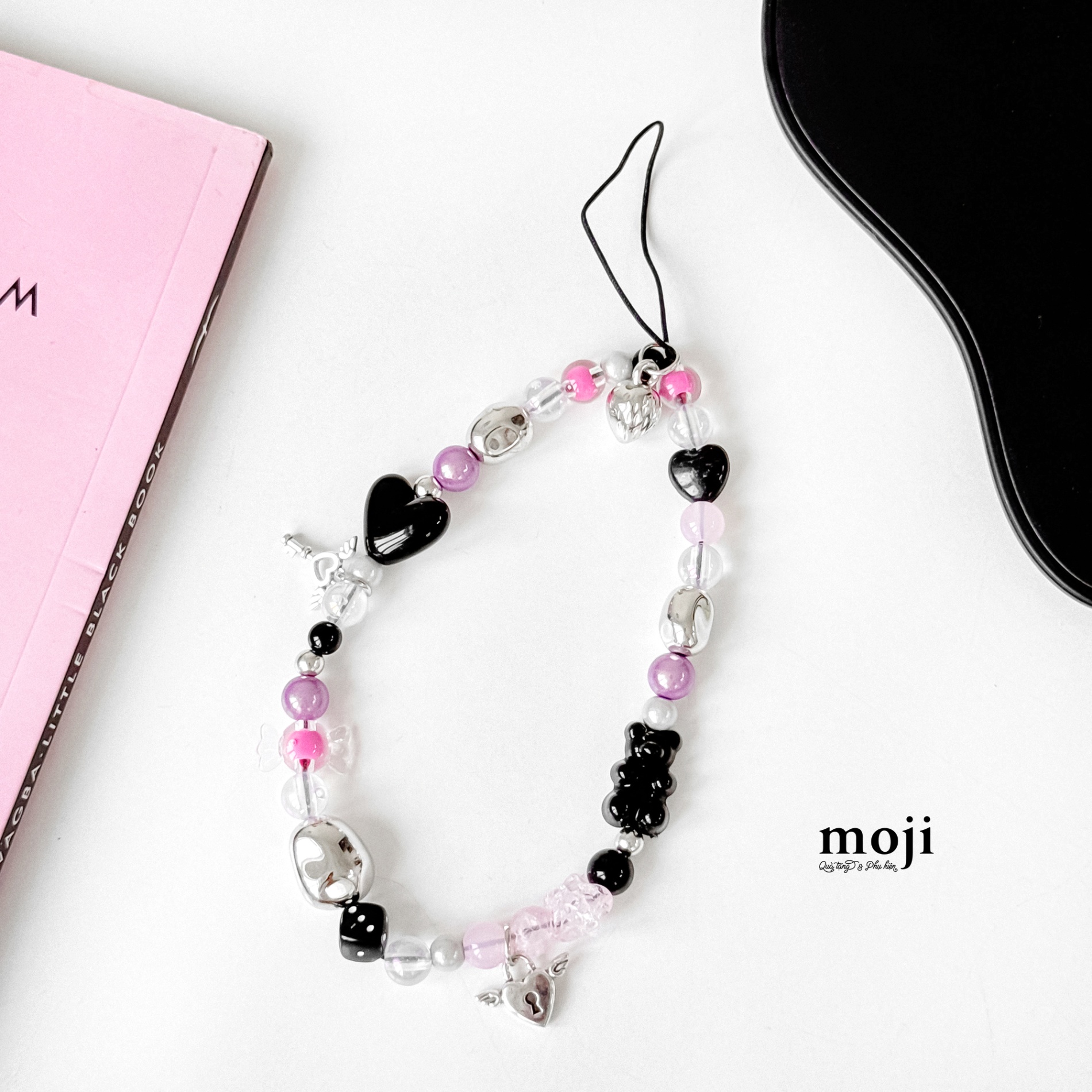 Dây đeo điện thoại Baby bear heart candy dice angel ổ khóa chìa khóa