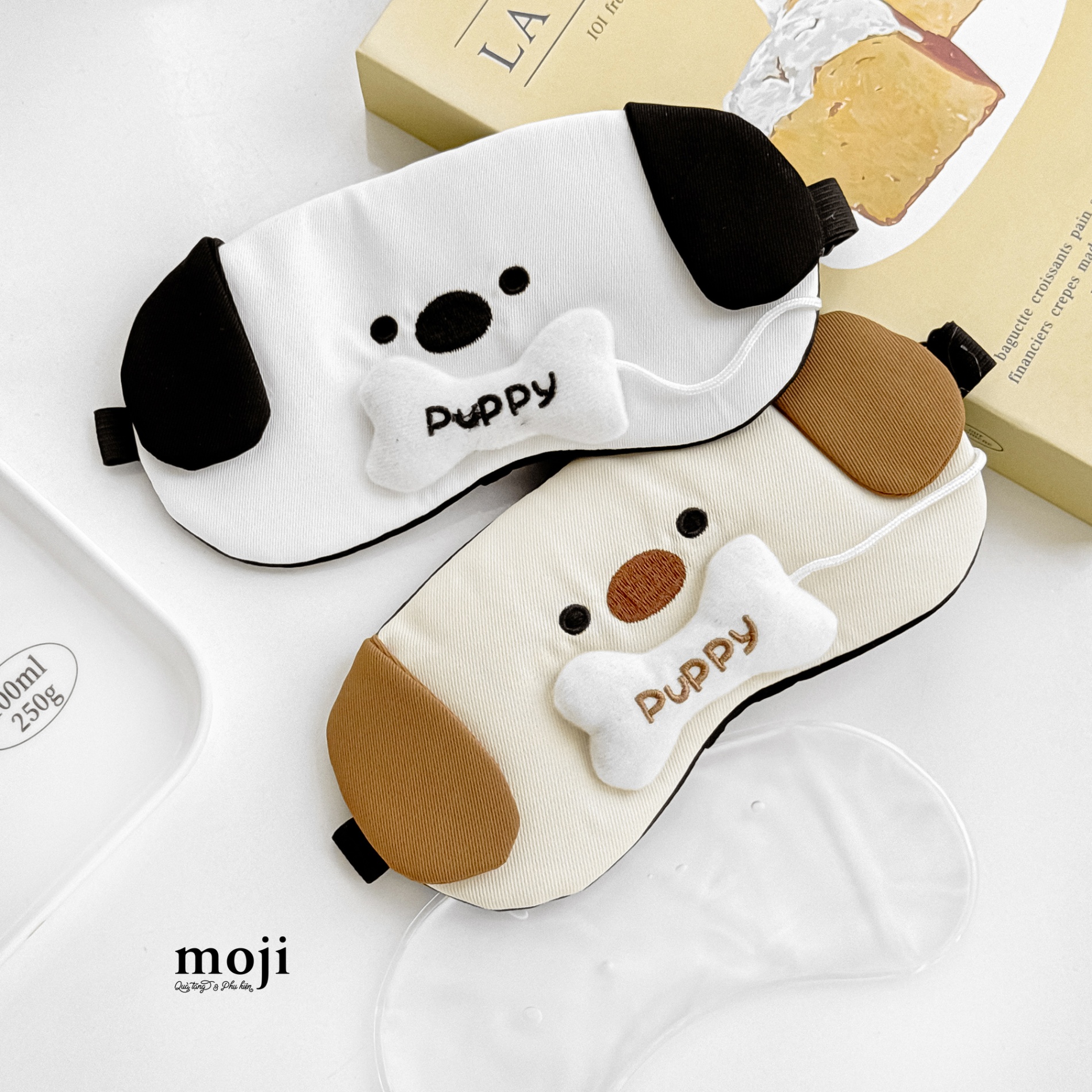 Kính ngủ có gel MJ Puppy dog có tai phối màu yummy bone
