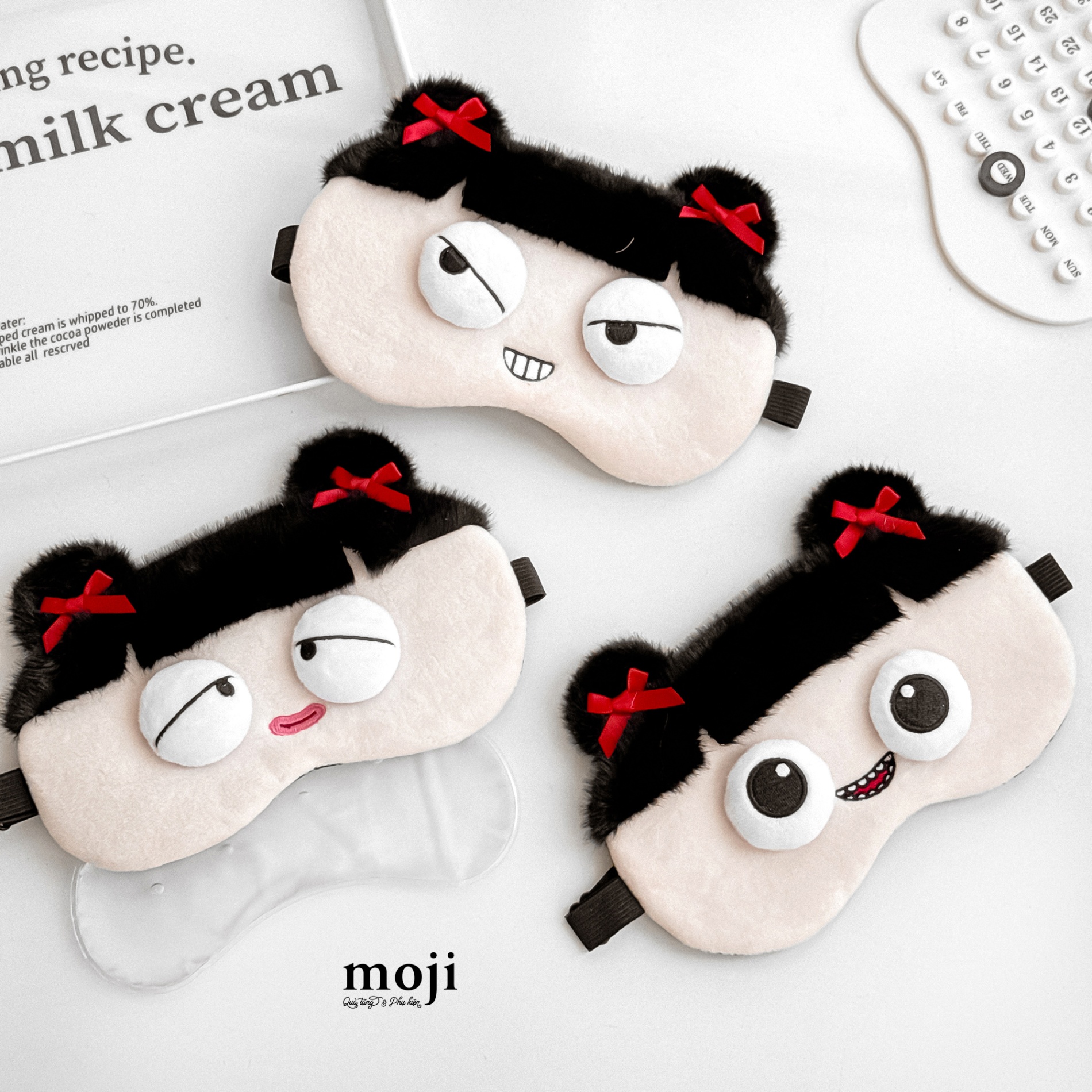 Kính ngủ có gel MJ Na Tra biểu cảm mắt nổi