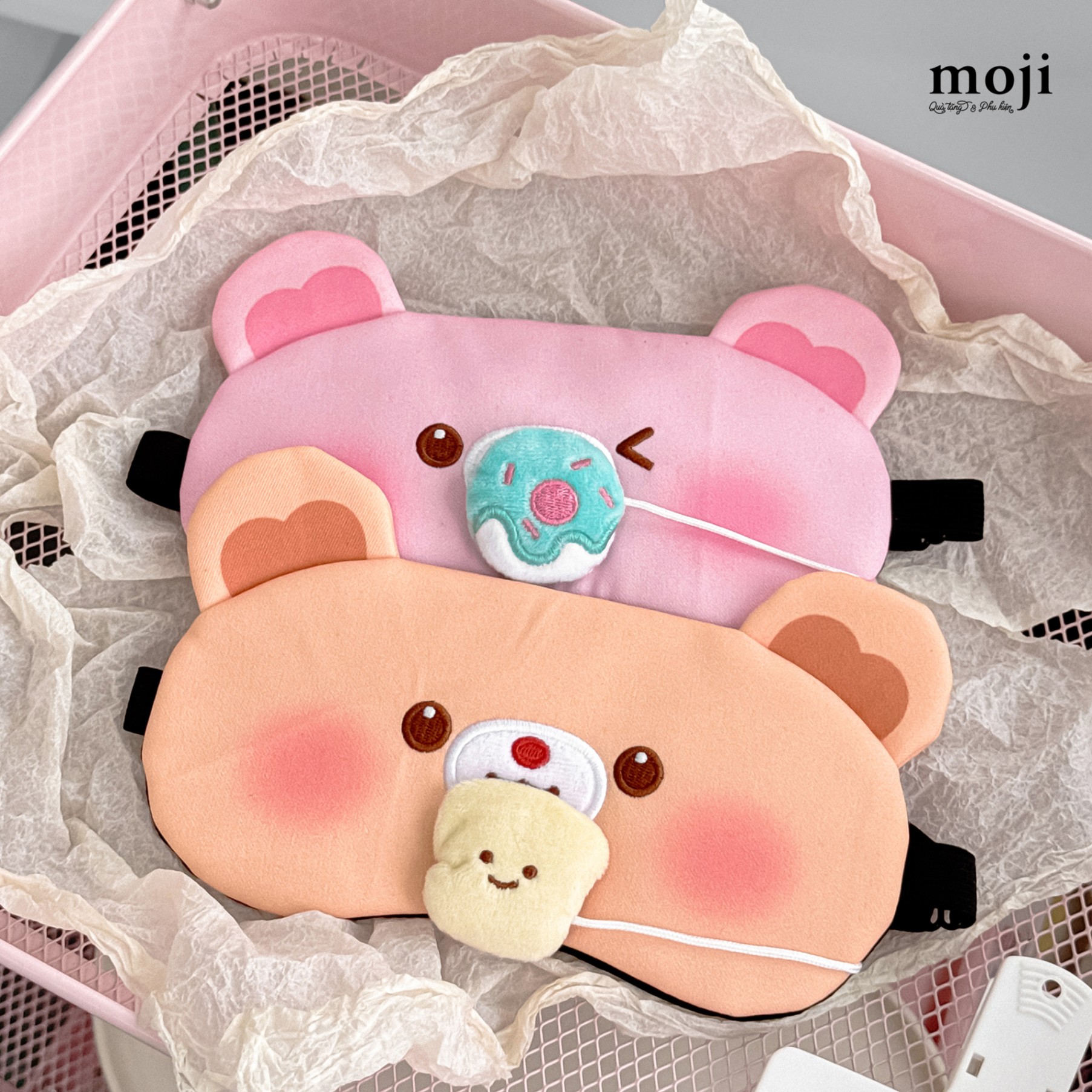 Kính ngủ có gel MJ Baby bear má hồng yummy sweet food
