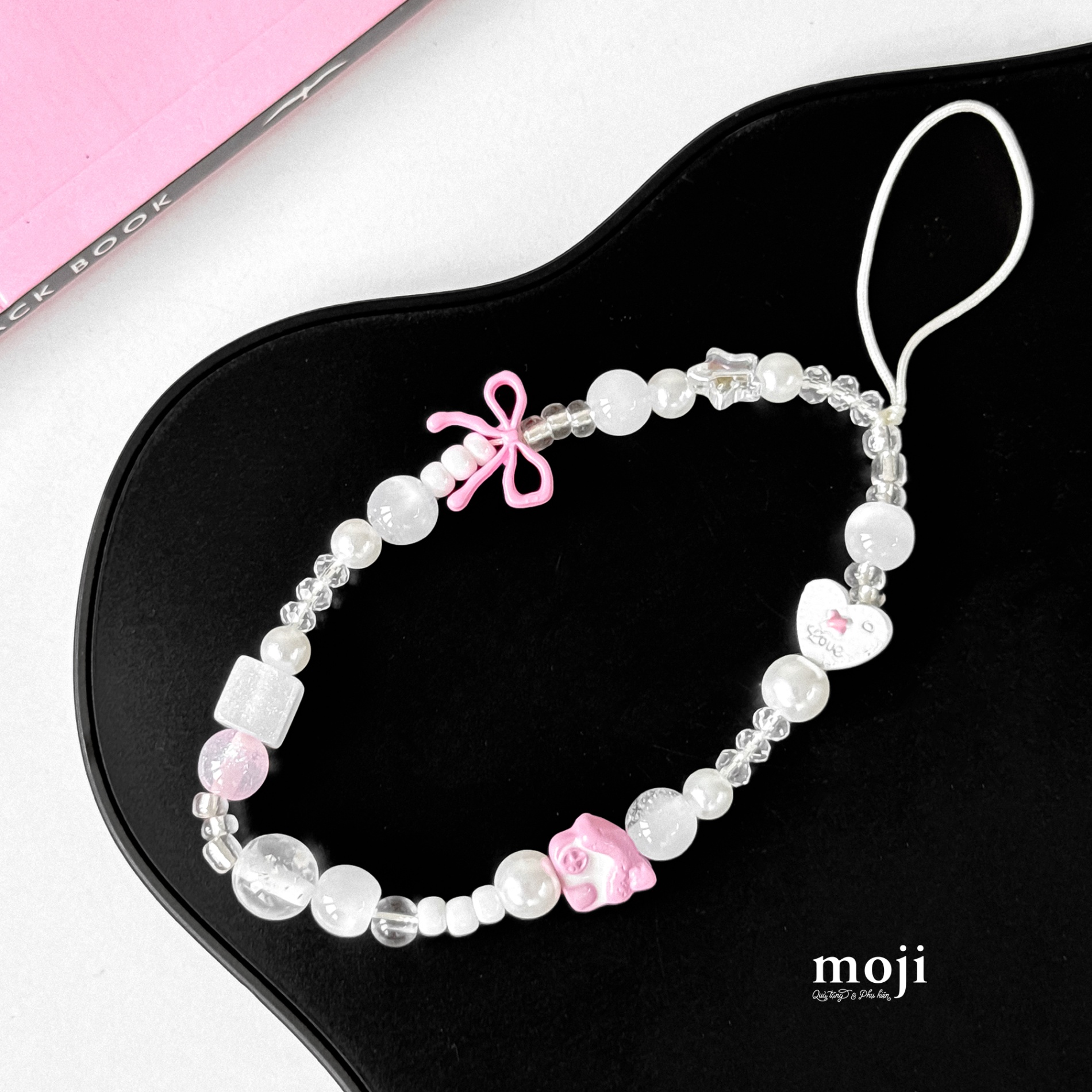 Dây đeo điện thoại Ngôi nhà heart love bow nơ