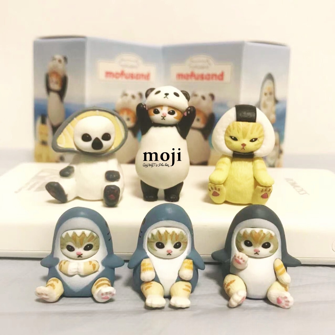 Blindbox tượng Mofusand cat and friend cosplay animal cơm nắm