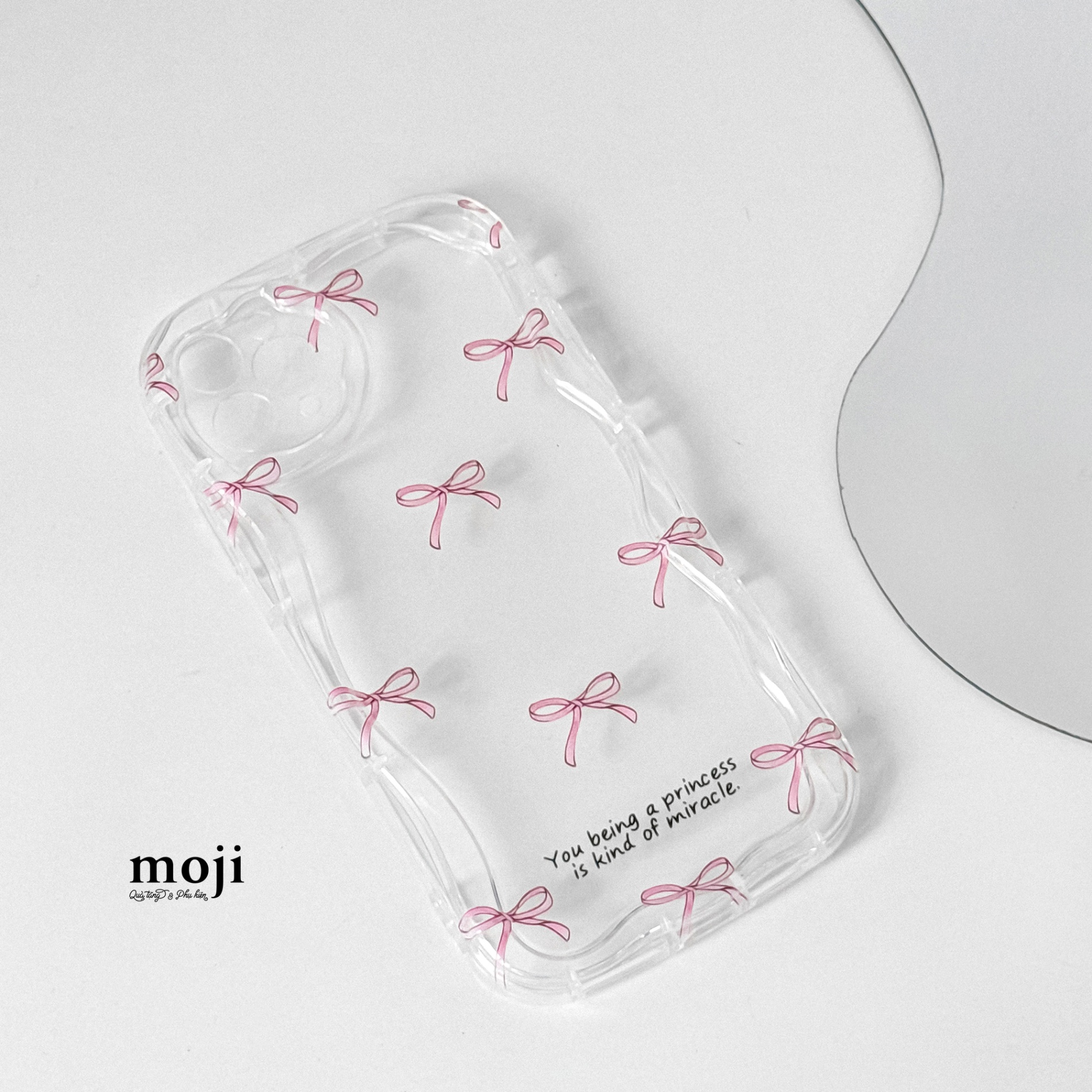 Ốp điện thoại Bow nơ ruy băng có viền