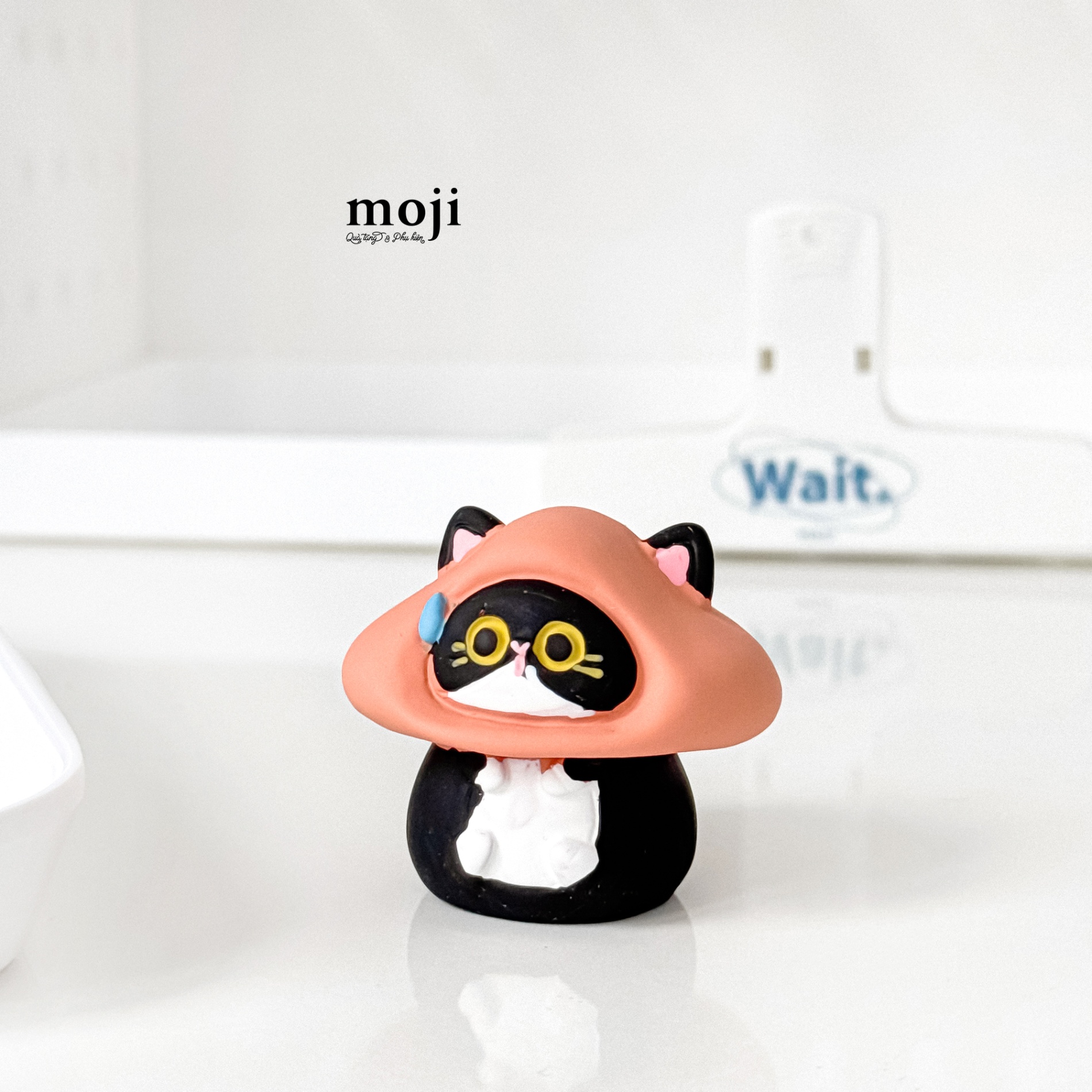 Tượng trưng bày trang trí Cat copslay vegetable cây nấm 5x5