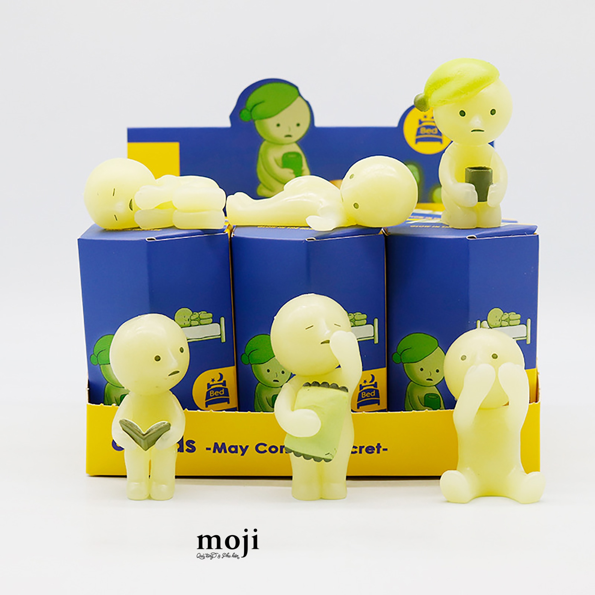 Blindbox tượng unoff SMISKI Bed Series glow in the dark
