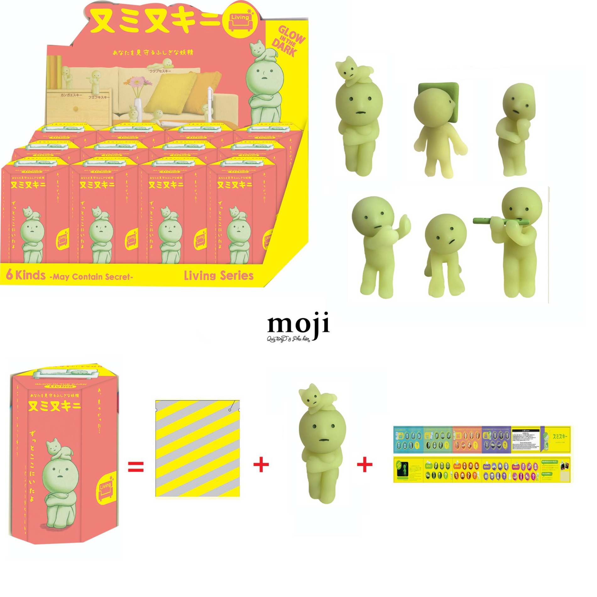 Blindbox tượng unoff SMISKI Living Series glow in the dark