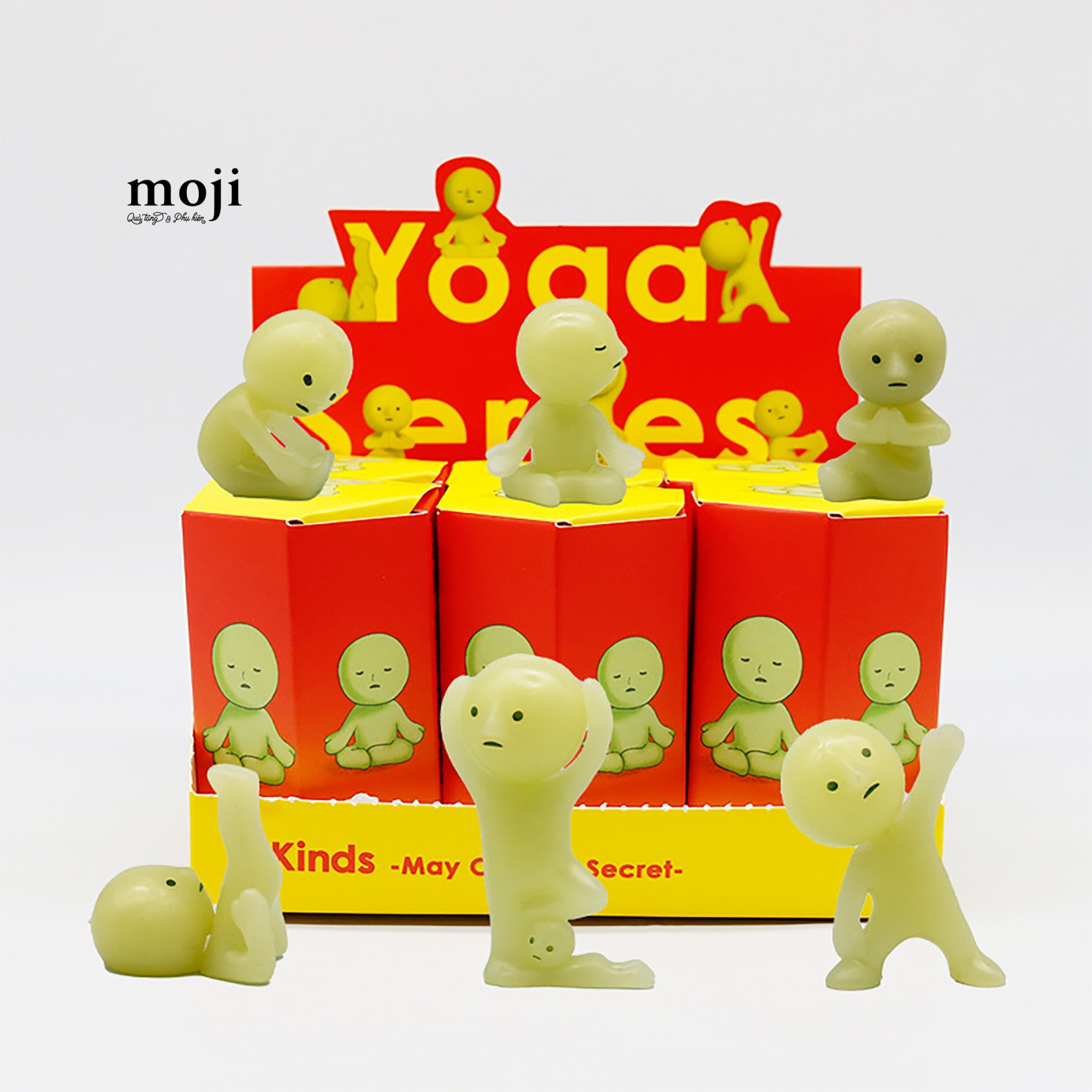 Blindbox tượng unoff SMISKI Yoga Series glow in the dark