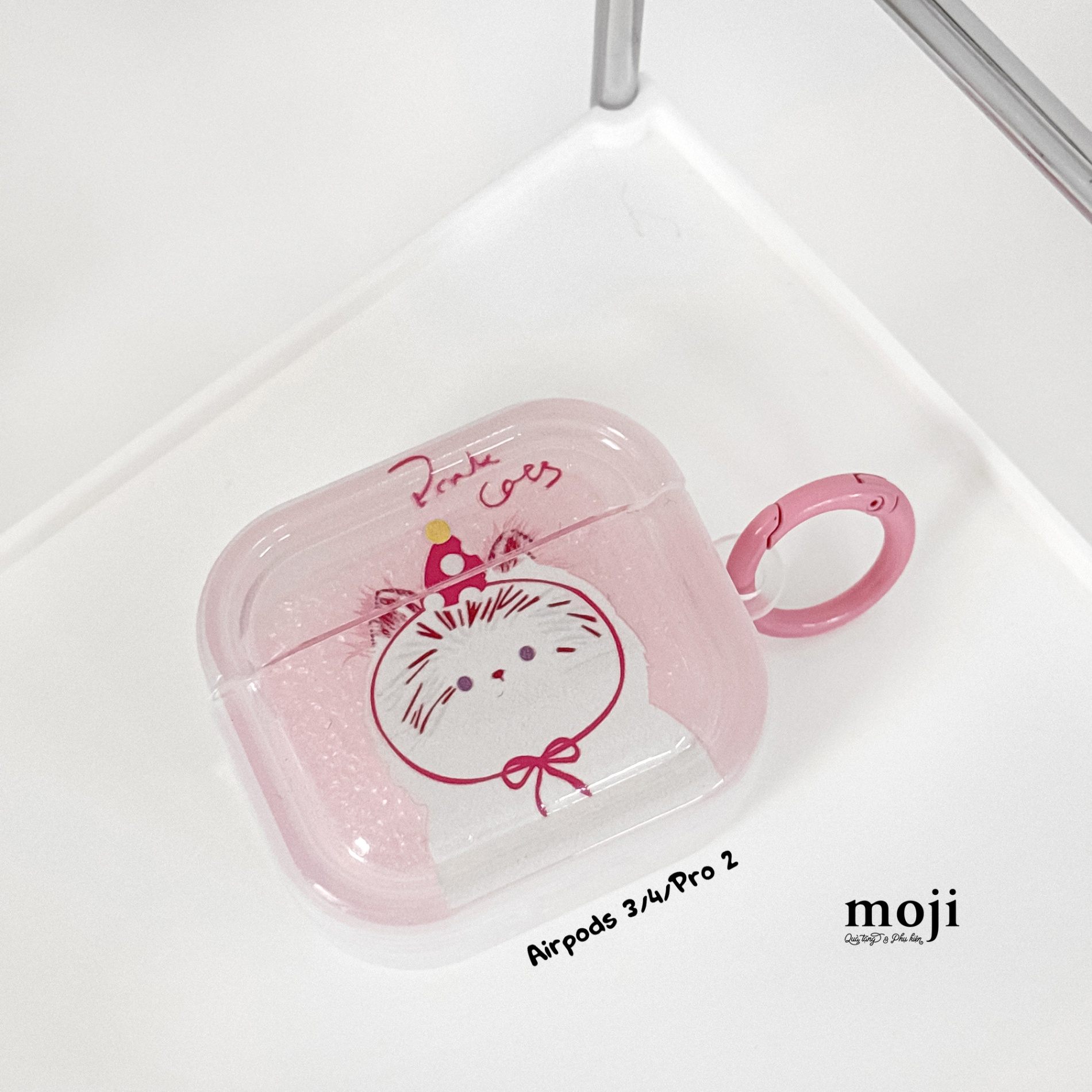 Case Airpods Cute cat đội mũ party