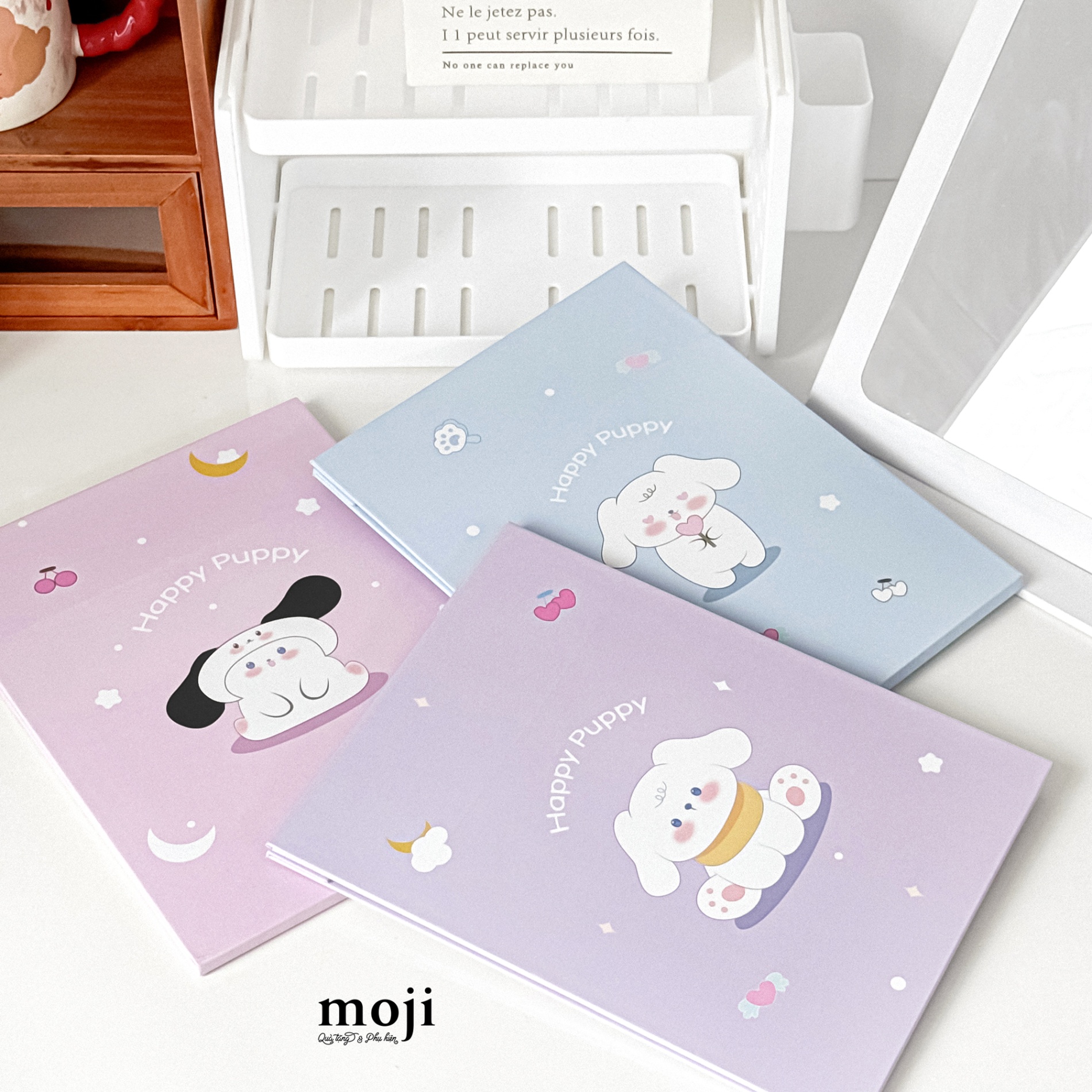 Gương gập để bàn Happy puppy cute dog little things 20x26