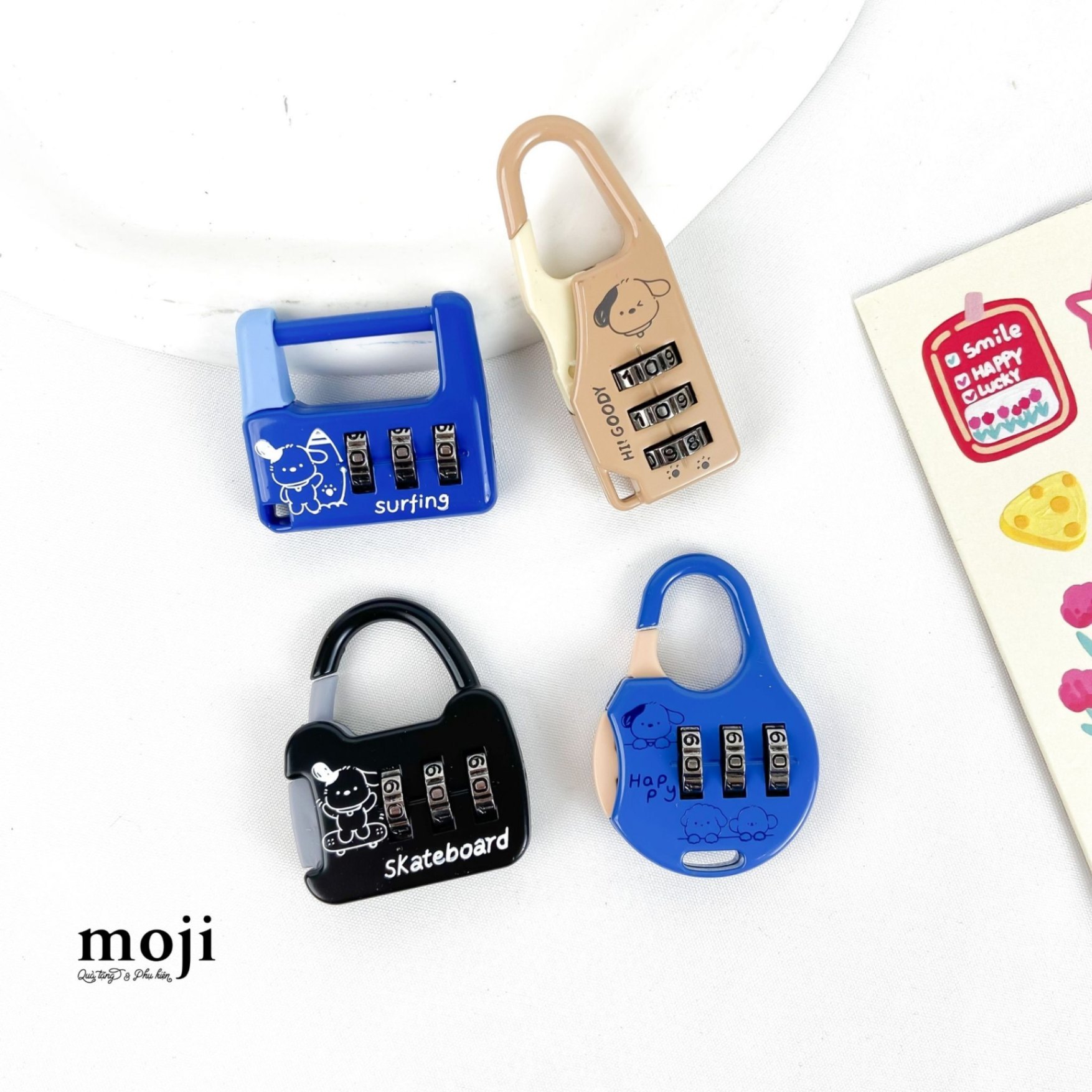 Ổ khóa mini password Cute dog chơi thể thao vận động