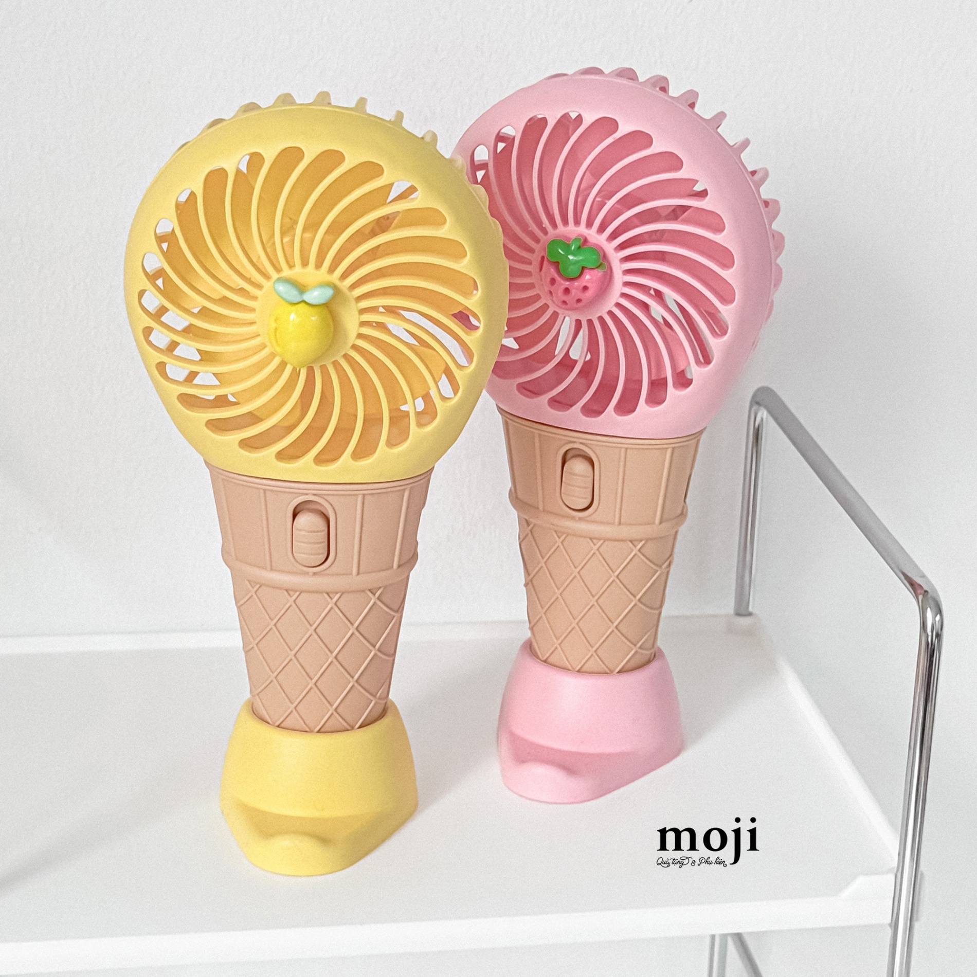 Quạt USB cầm tay sạc tích điện Fruit ice cream