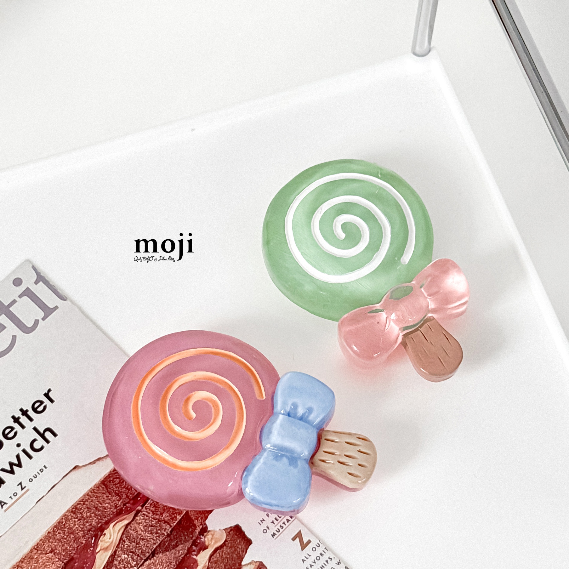 Mojipop cắt hình Candy bow nơ