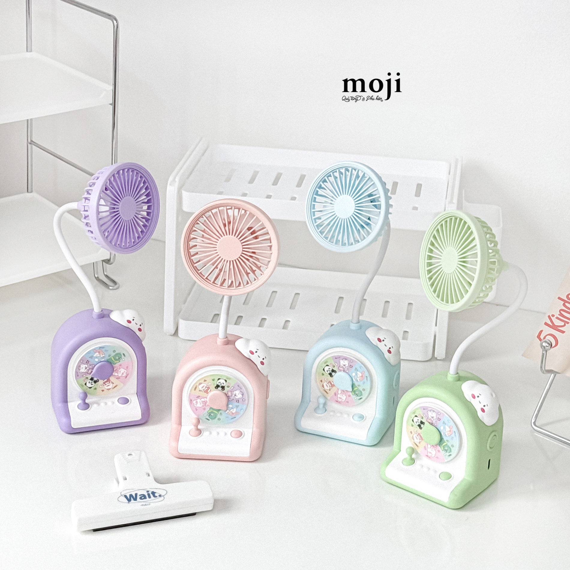Quạt USB để bàn đa năng sạc tích điện Cloud đám mây đồ chơi thú cưng animal