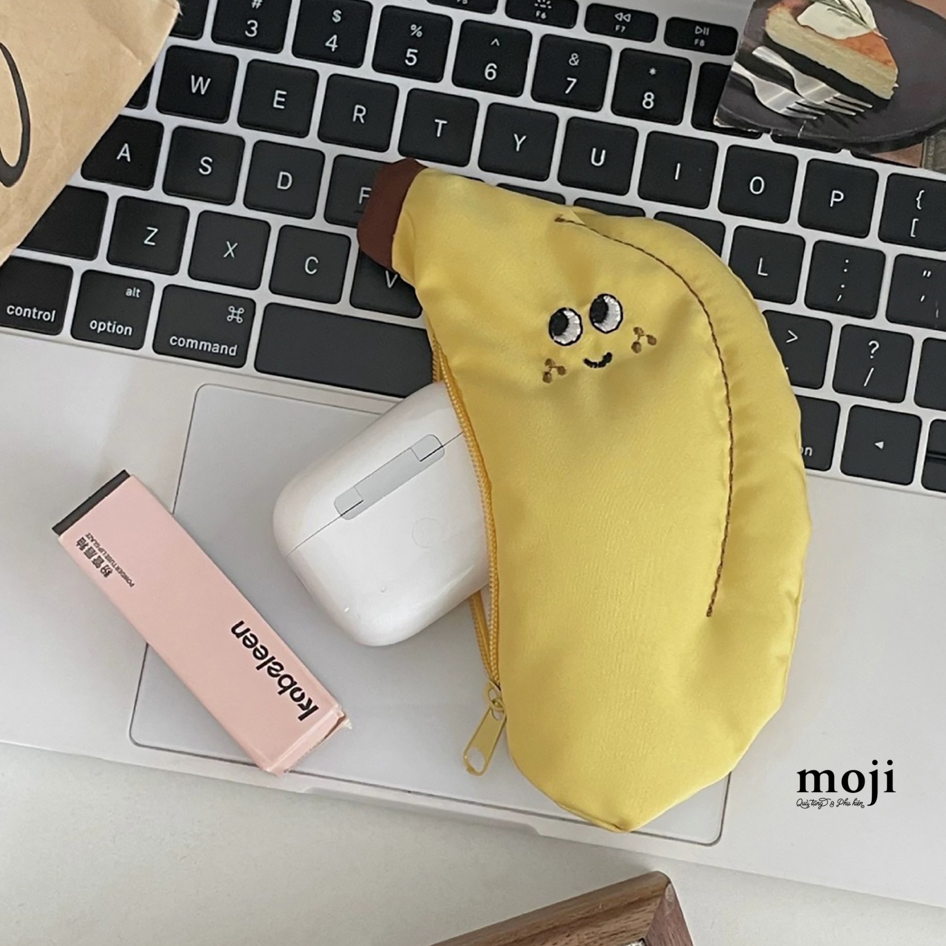 Túi ví đa năng Fruit banana happy face 7x15