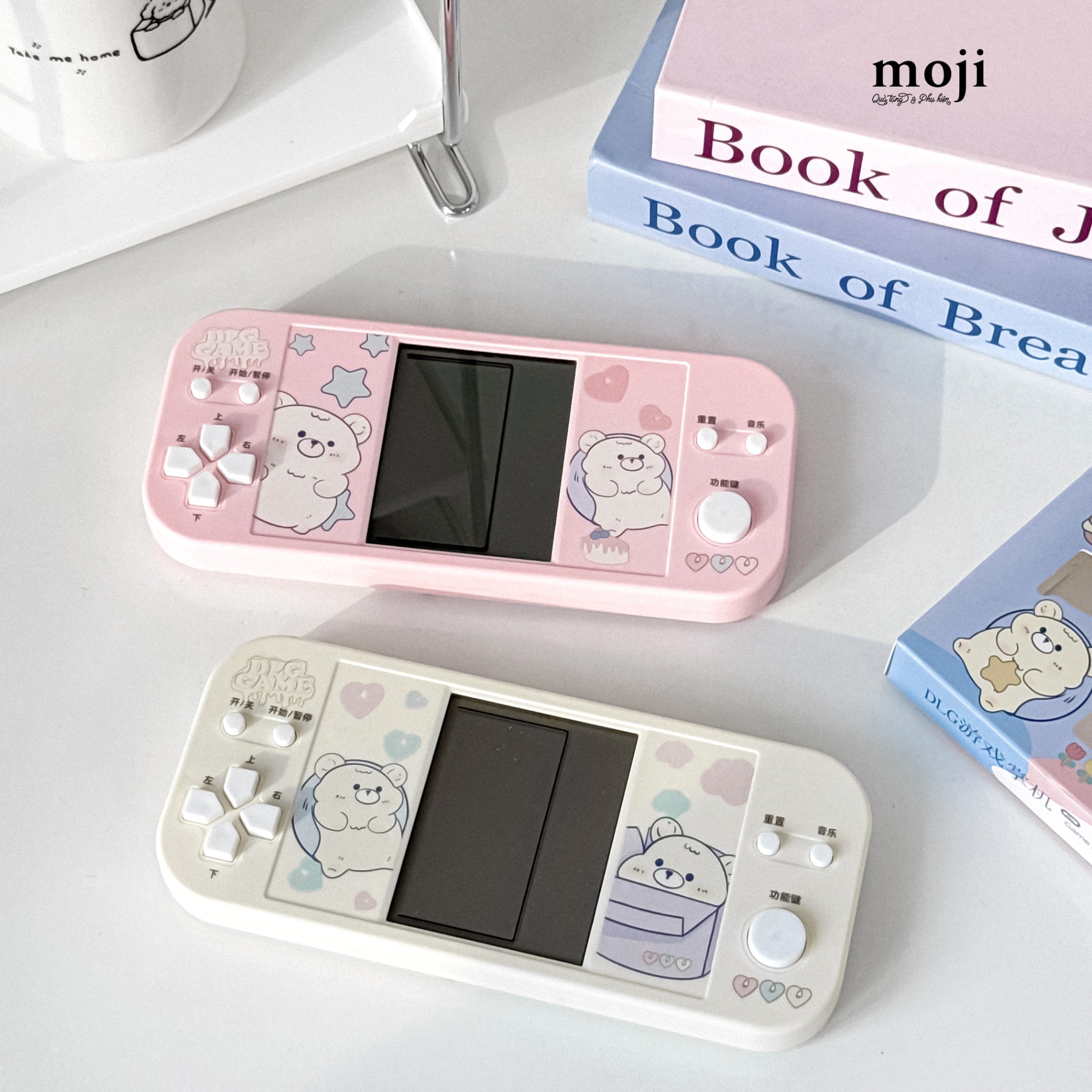Đồ chơi máy game cầm tay Baby bear nằm heart star