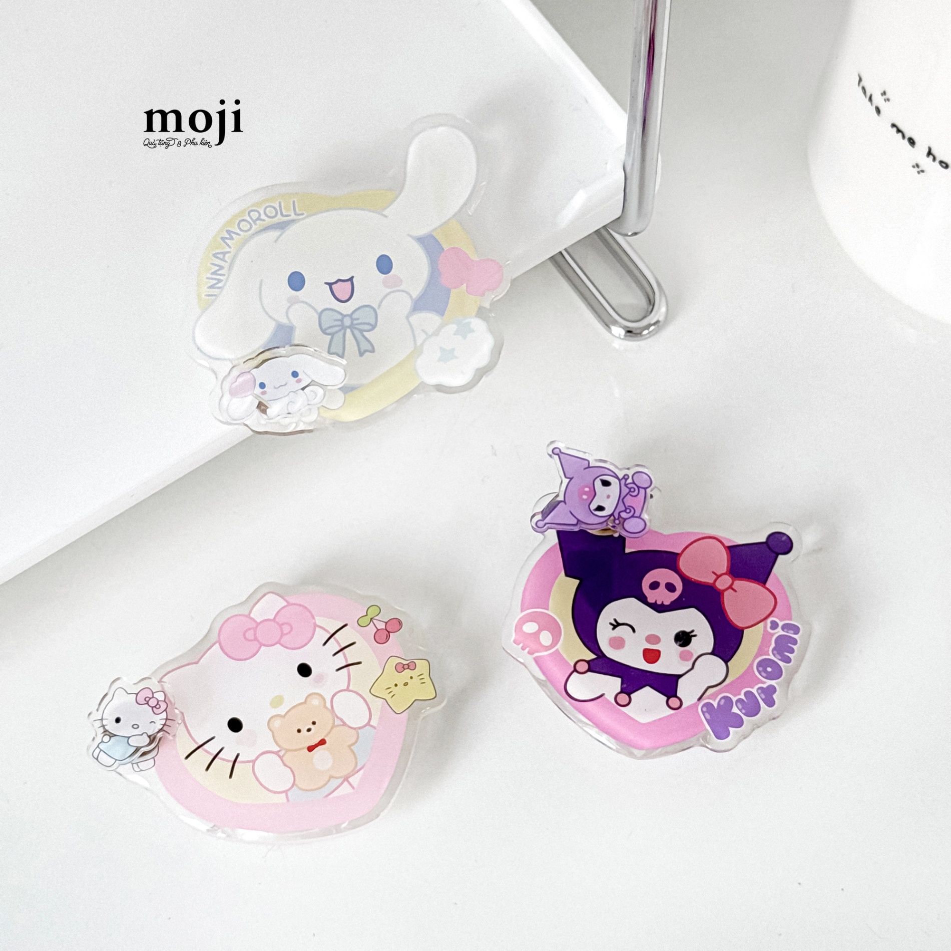 Mojipop Heart Sanrio family nhỏ xoay baby bear đám mây nháy mắt