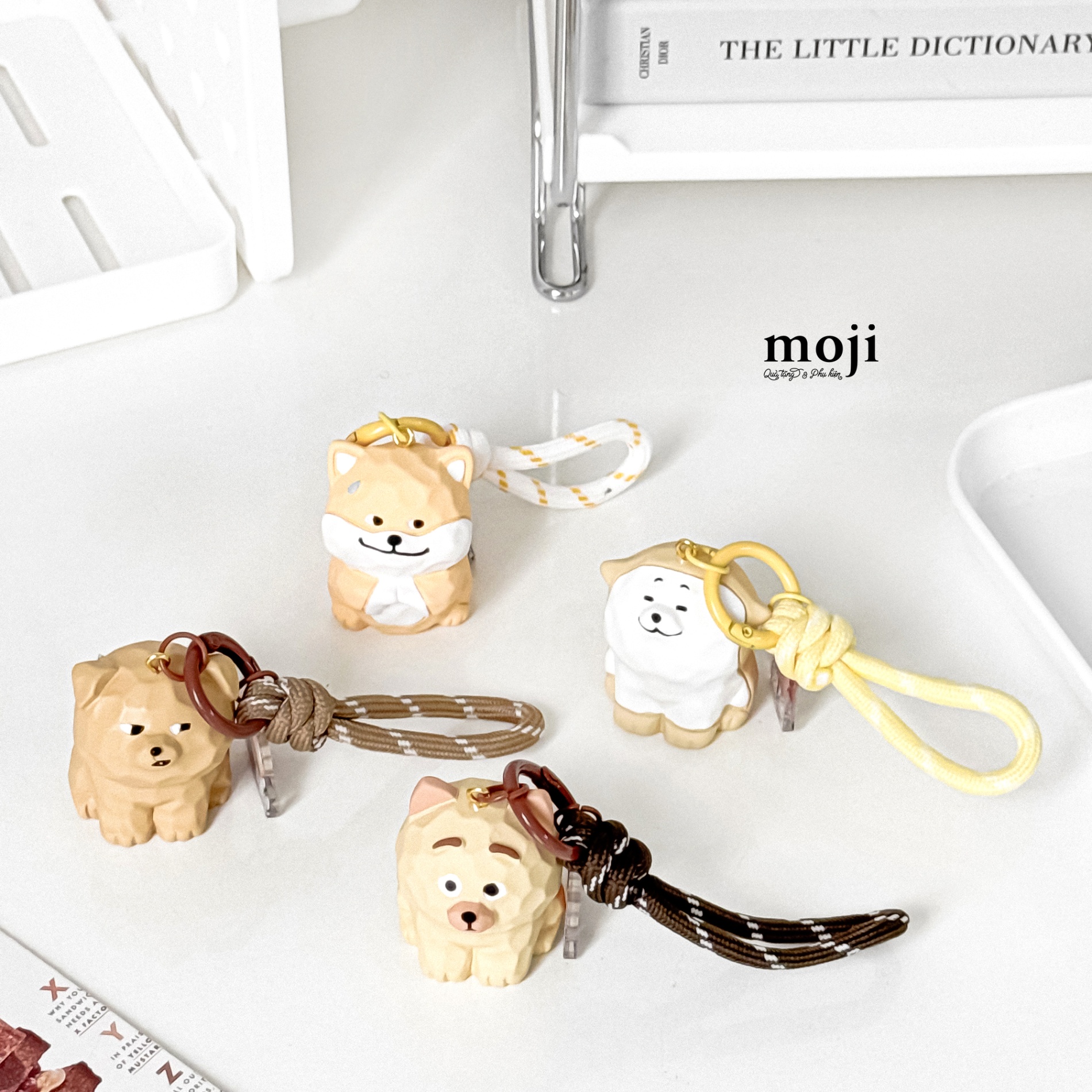 Móc khóa MJ Cute dog biểu cảm hình khối