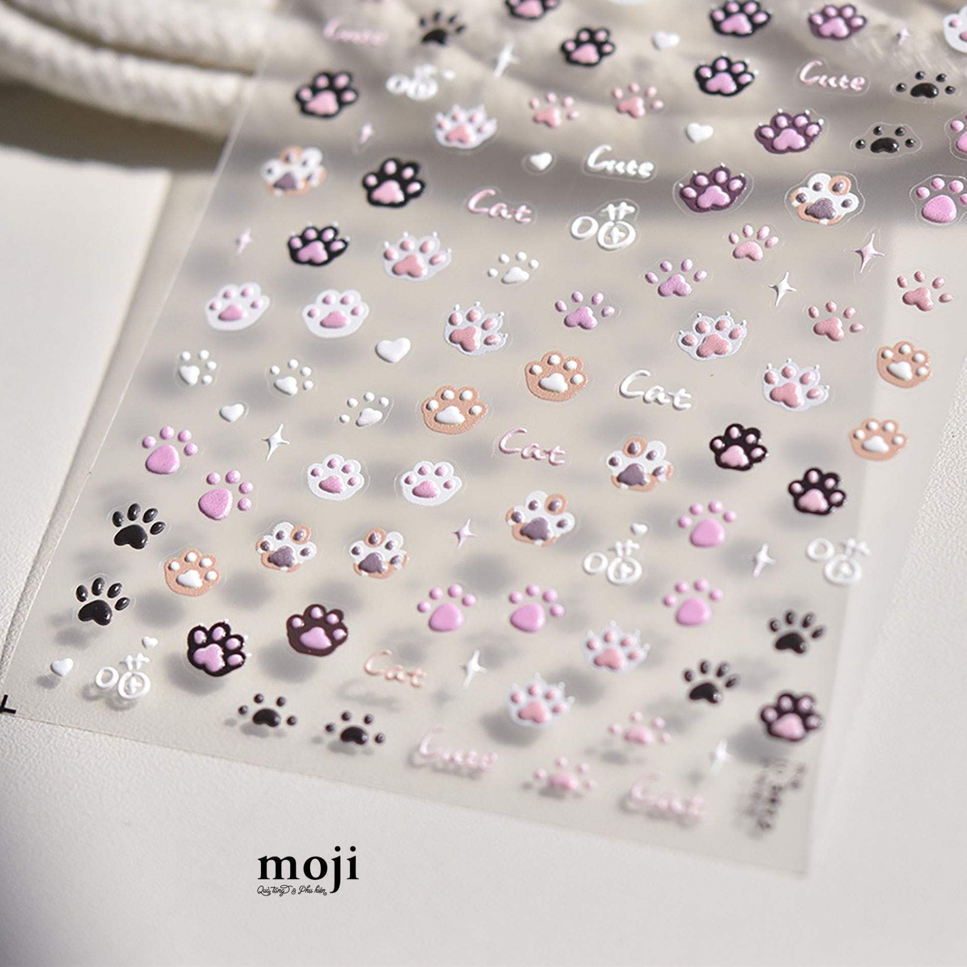 Dán móng tay nail Tomoni Cute cat paw 3412