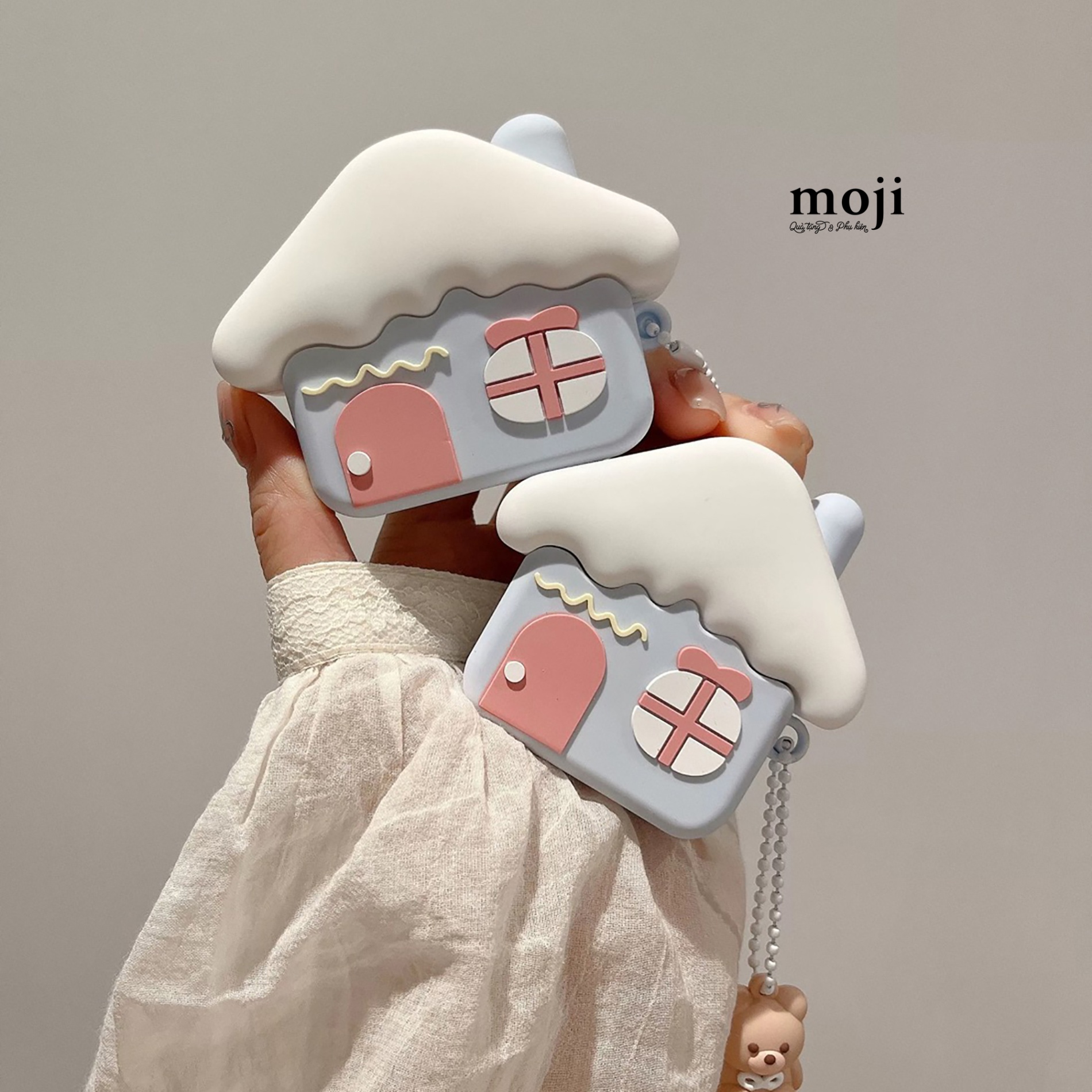 Case Airpods House ngôi nhà có ống khói kèm móc