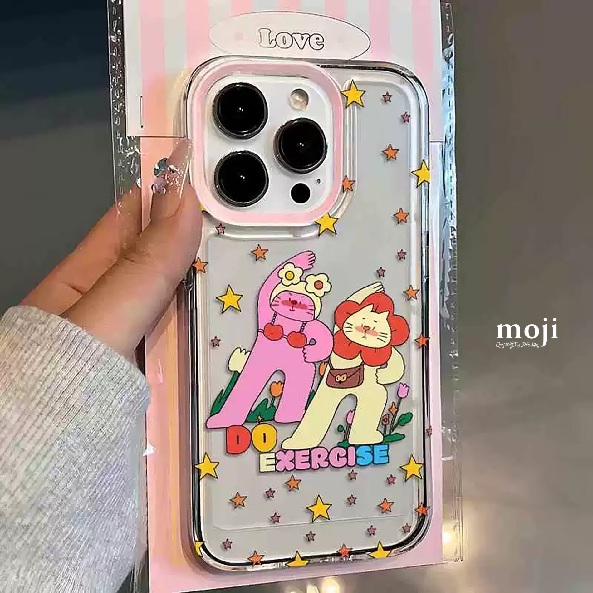 Ốp điện thoại Flower cat do exercise