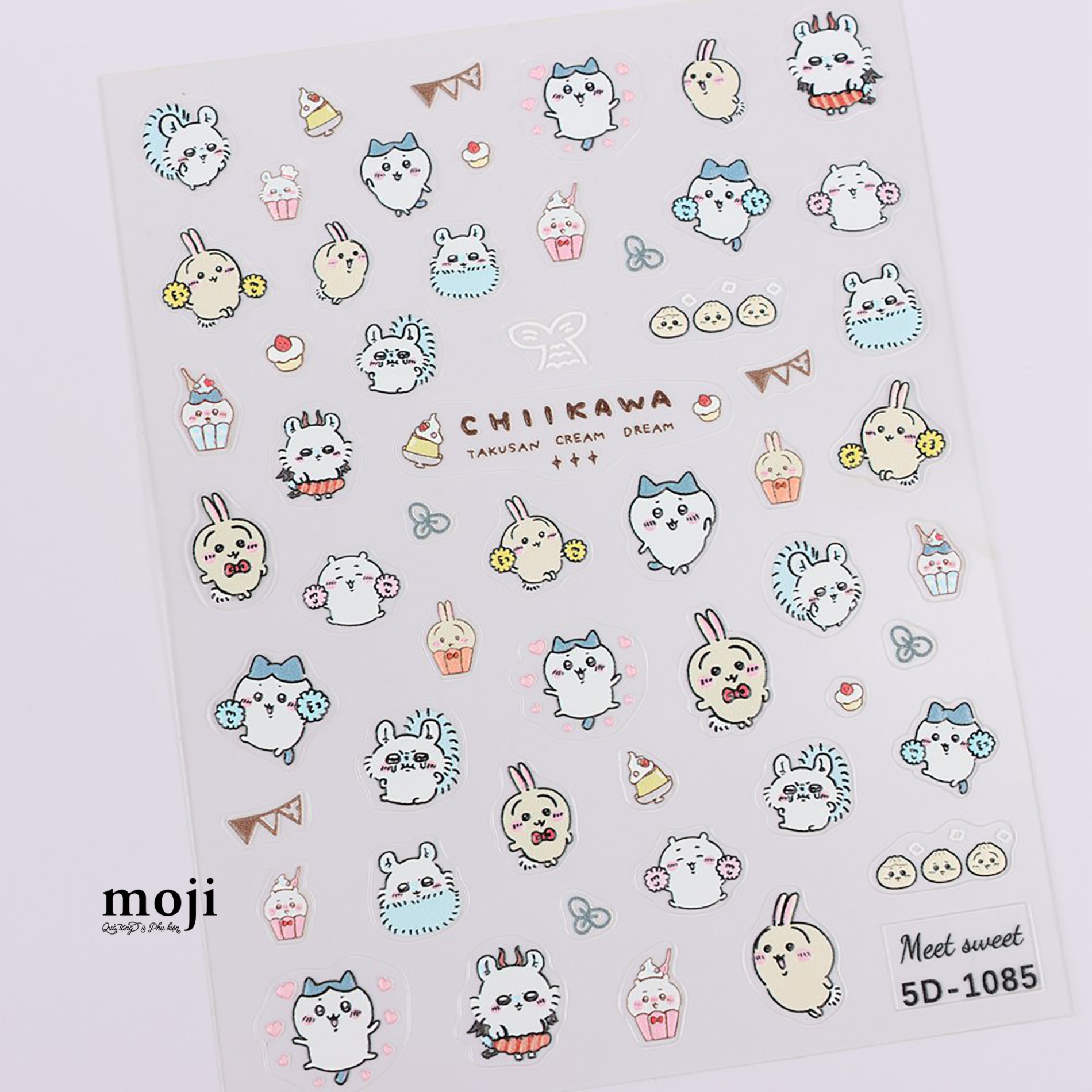 Dán móng tay nail Chiikawa cream dream 5D-1085