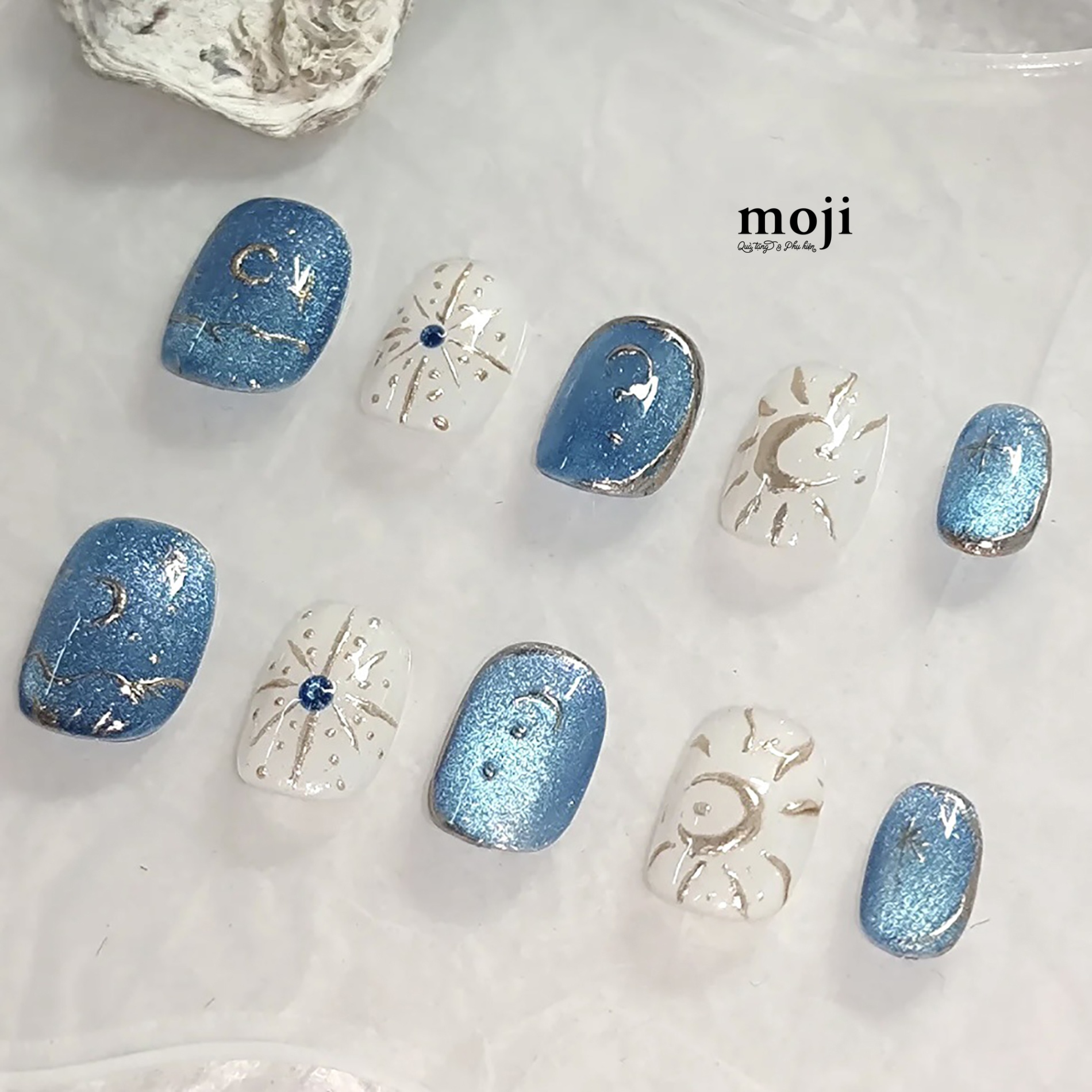 Móng tay giả Moon star sun kèm keo WY512 set30