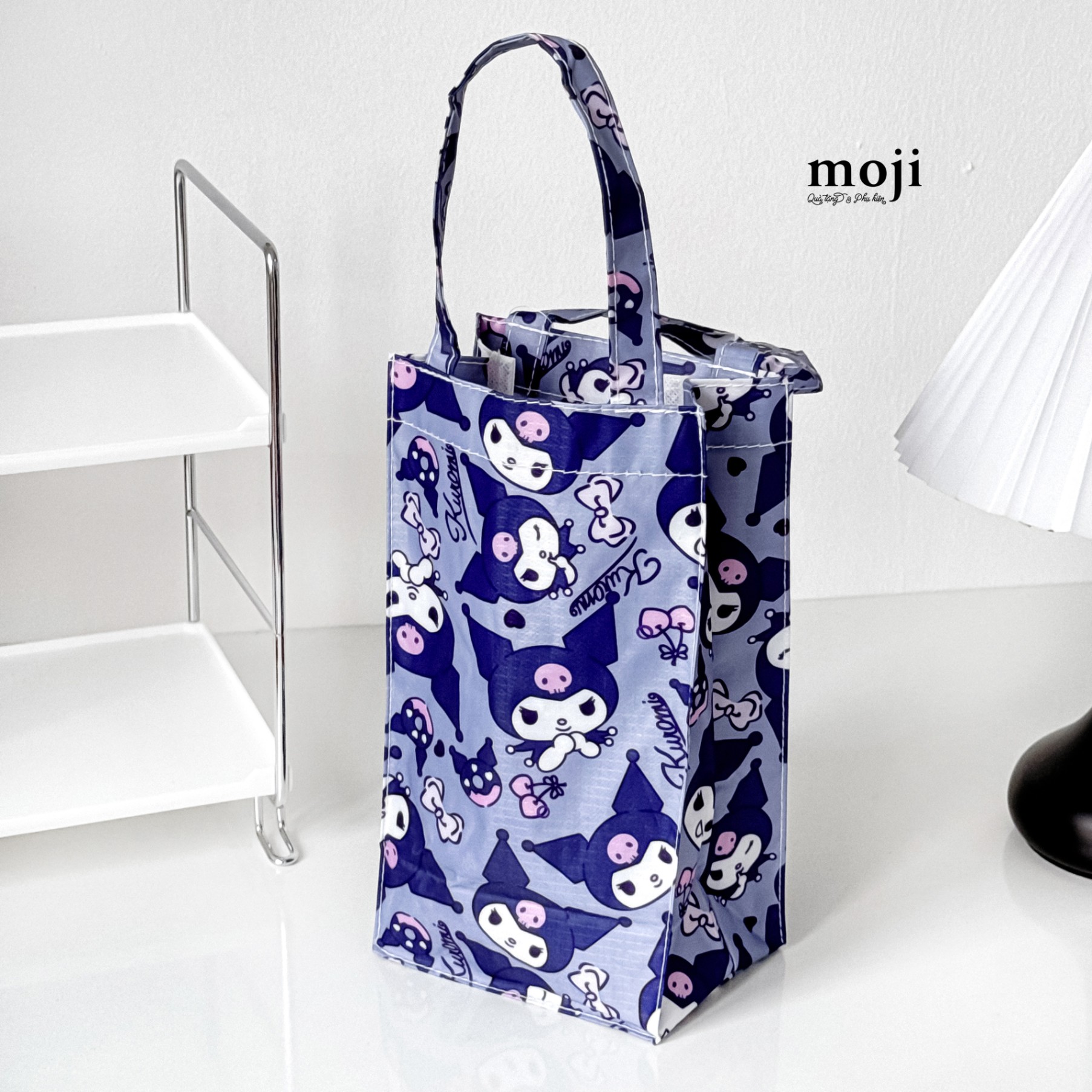 Túi đựng bình nước Sanrio family Kuromi bow donut fruit 9x14x27