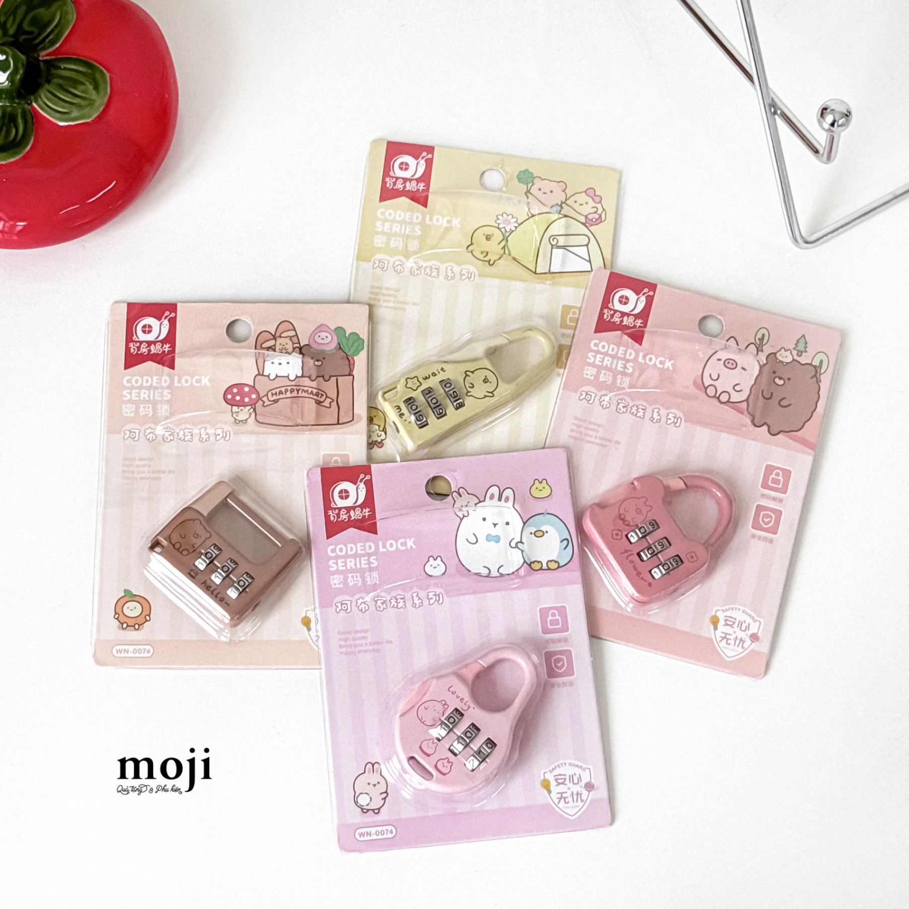 Ổ khóa mini password Cute animal hello flower wait