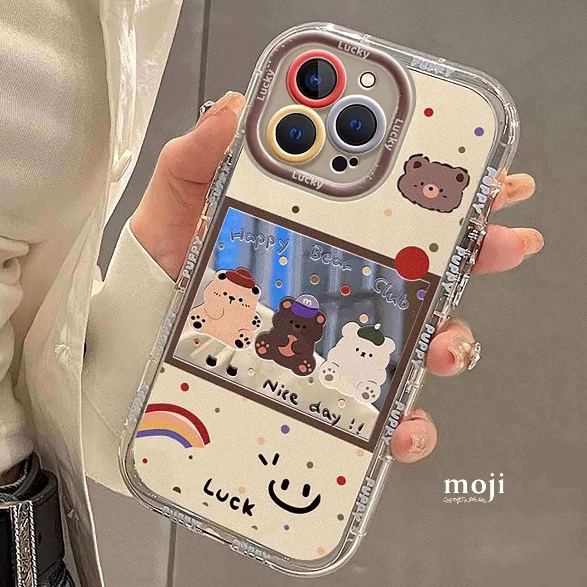 Ốp điện thoại Happy bear club baby bear nice day