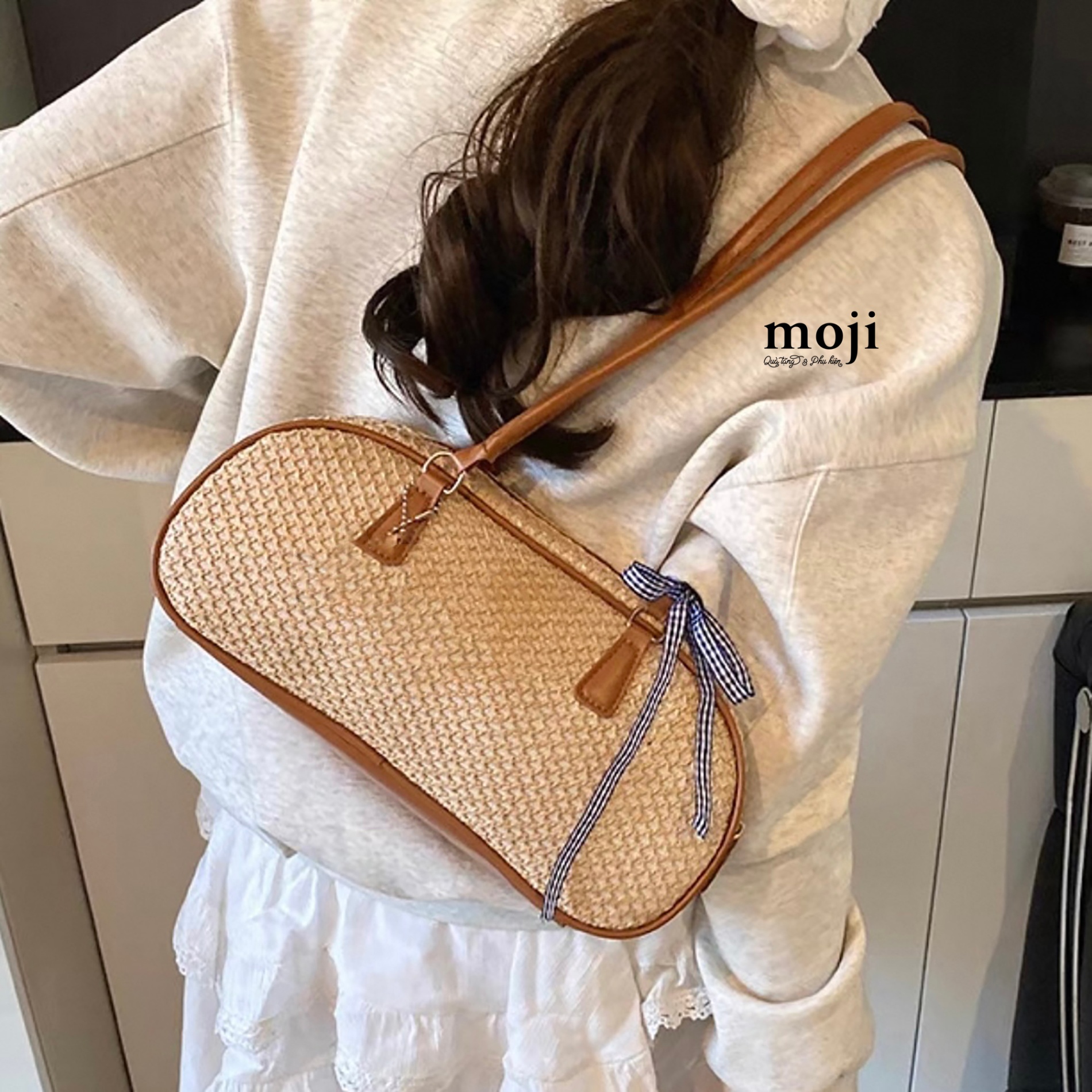 Túi đeo cói Basic chữ nhật bo góc 9x14x31