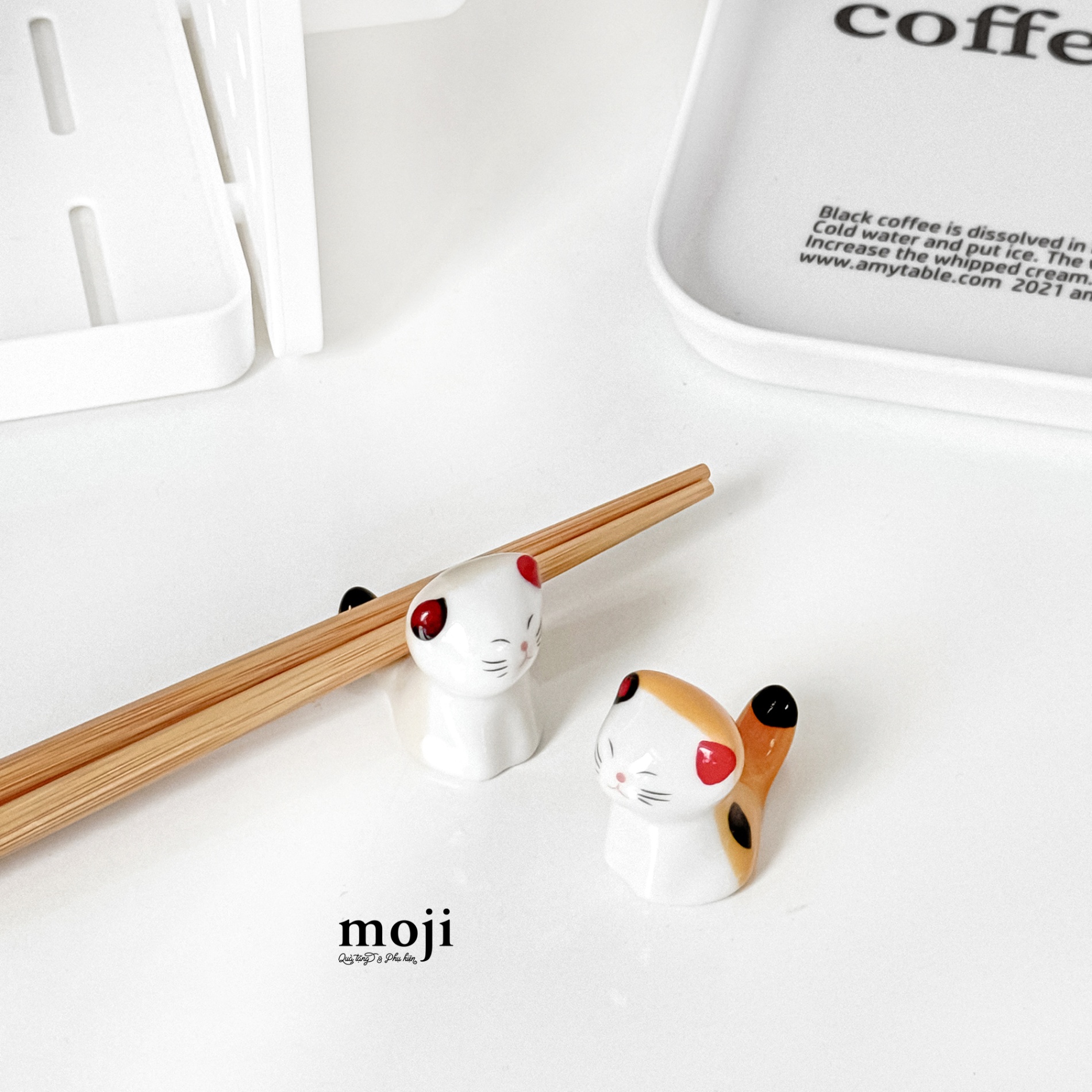 Giá đỡ thìa đũa Cute cat ngồi đuôi dài