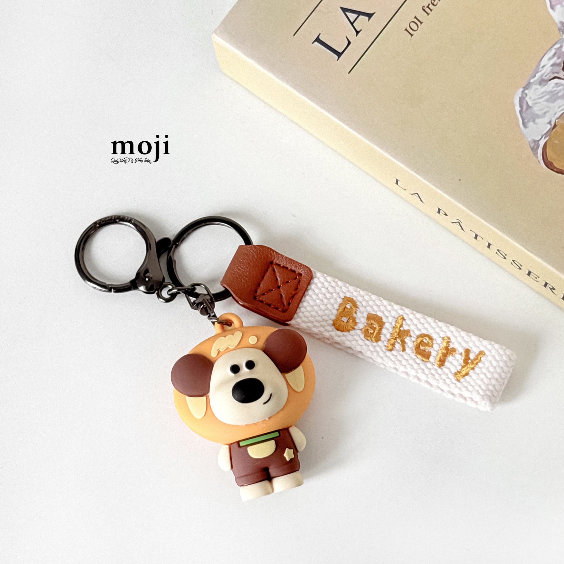Móc khóa MJ Cute dog cosplay bread bánh mì bakery